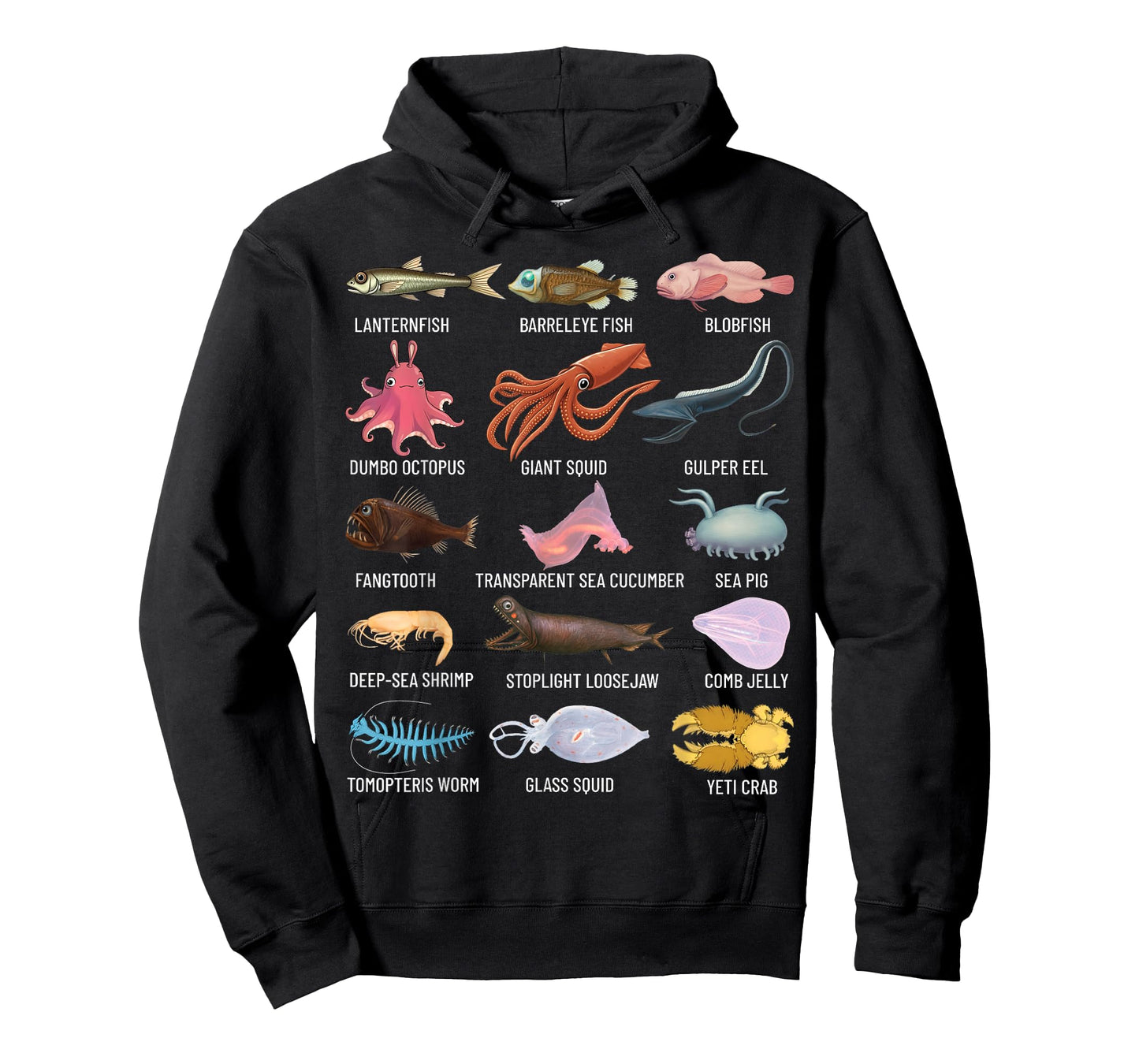 Deep Sea Creatures Abyssal Ocean Animals Marine Biology T-Shirt