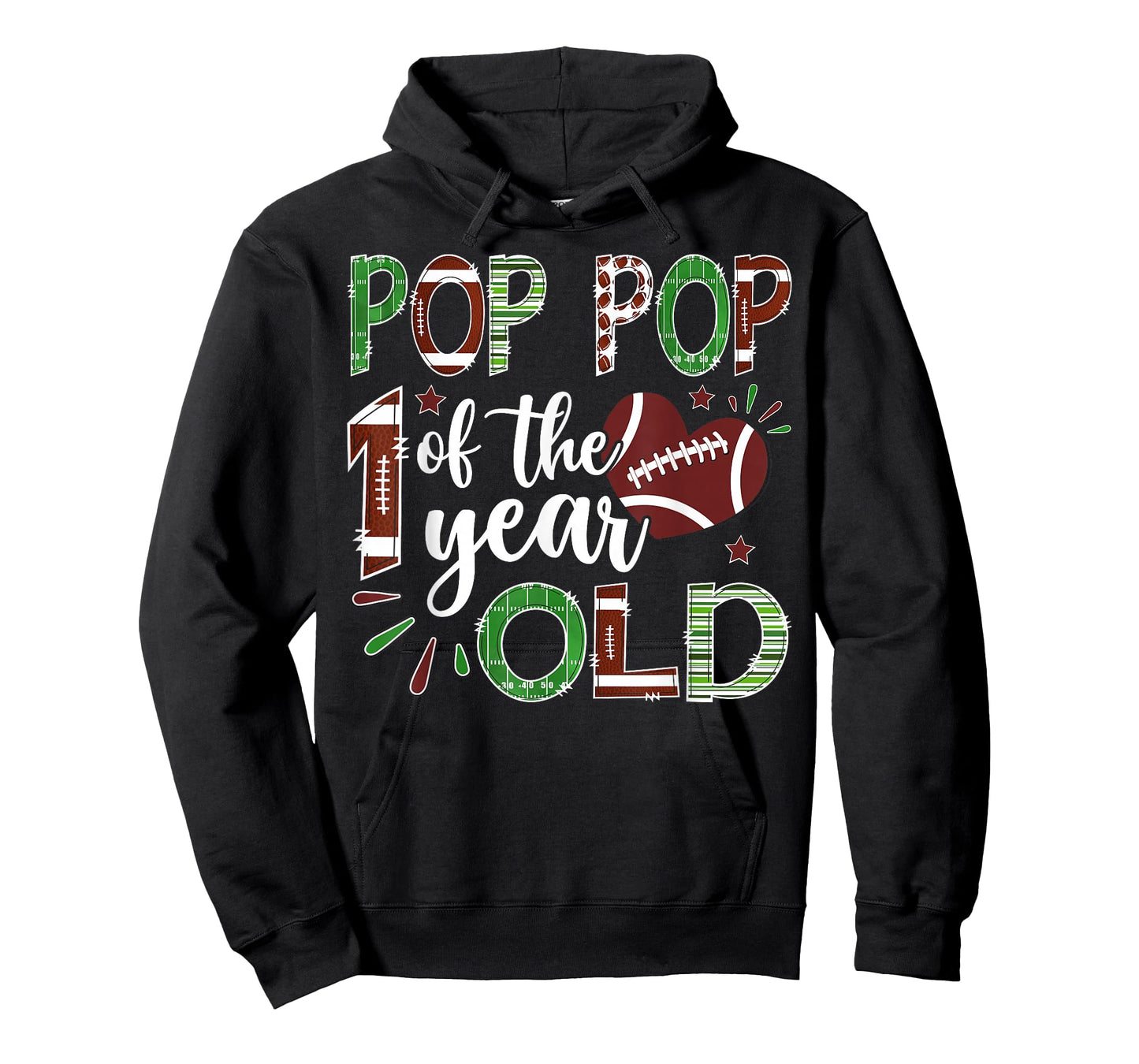 Pop Pop of The 1 Year Old Football First Birthday Boy T-Shirt