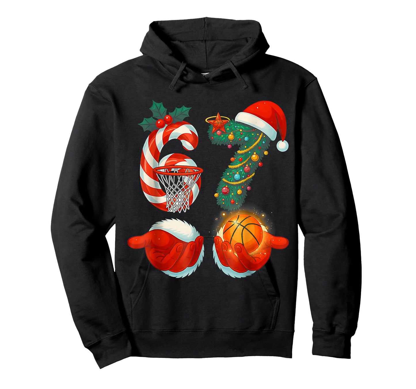 67 Basketball Santa Six Seven Meme Christmas Sport Mens Boys T-Shirt