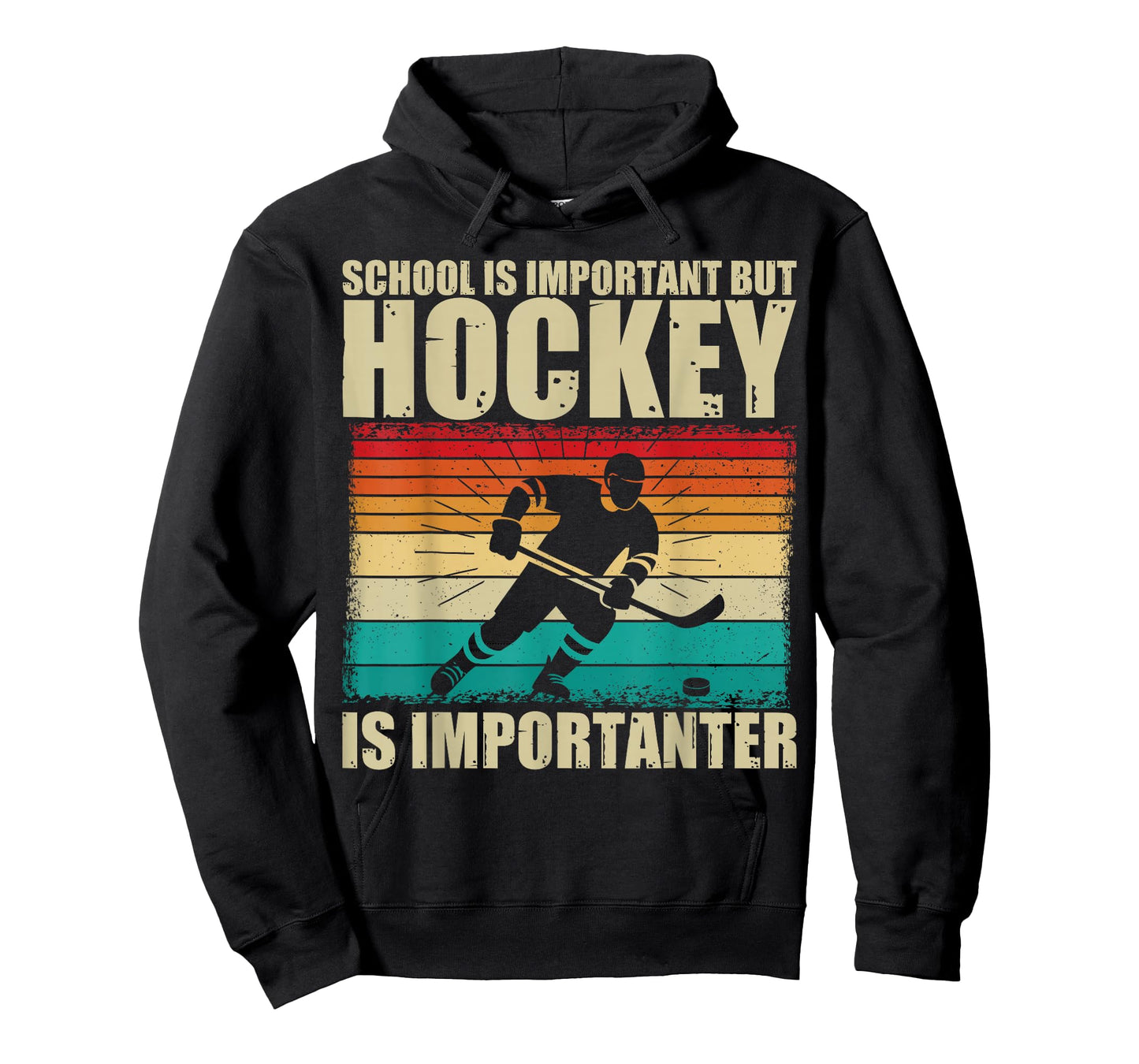 School is Important Hockey is Importanter Funny Hockey Boys T-Shirt