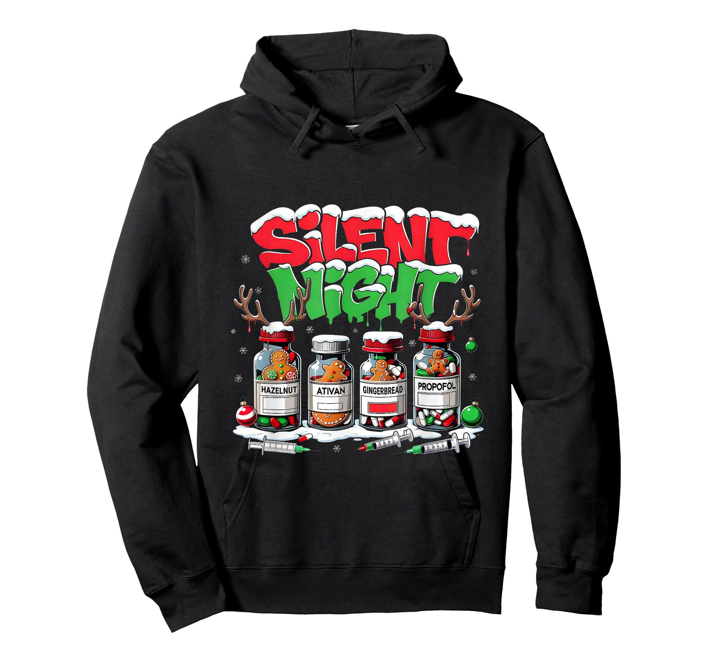 Silent Night Funny RN ER Nurse Christmas Medical Squad T-Shirt