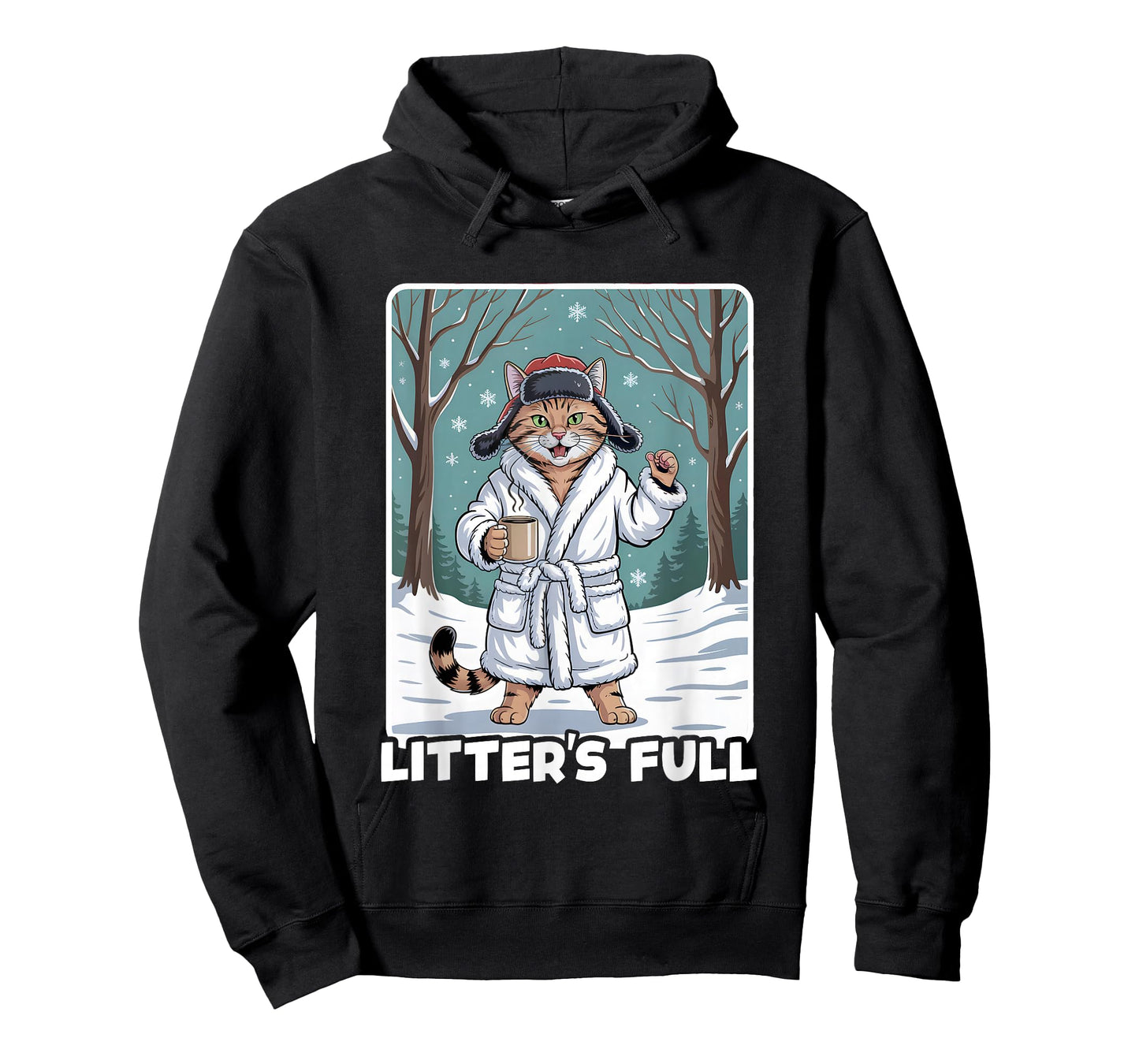 Litter’s Full Funny Christmas Cat Parody Tee T-Shirt