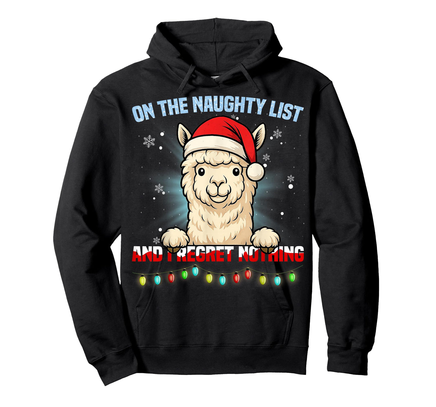 Funny Alpaca Christmas Santa Hat Xmas Gifts Men Women Kid T-Shirt