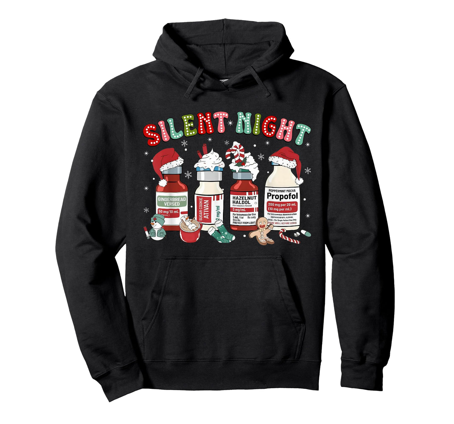 Merry Christmas ICU Nurse Santa Propofol Silent Night T-Shirt
