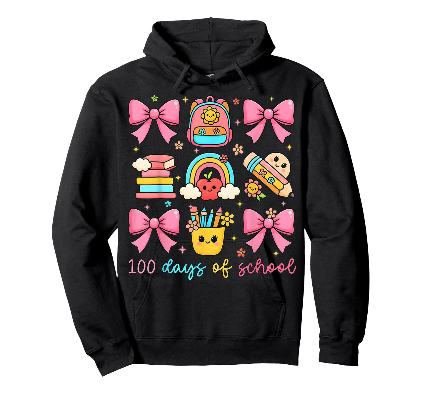 Coquette Bow 100th Day of School 100 Days Teacher Girls T-Shirt