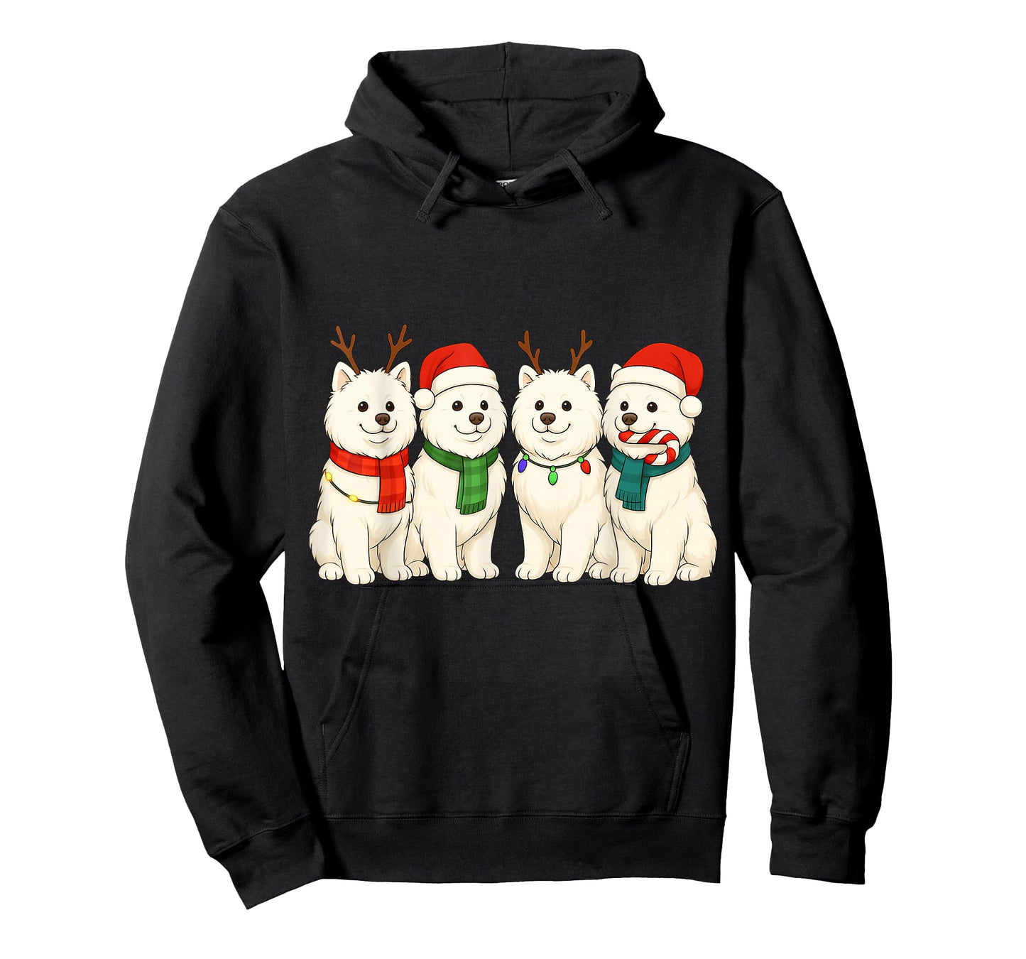 Samoyed Santa Hat Tee Dog Merry Christmas T-Shirt