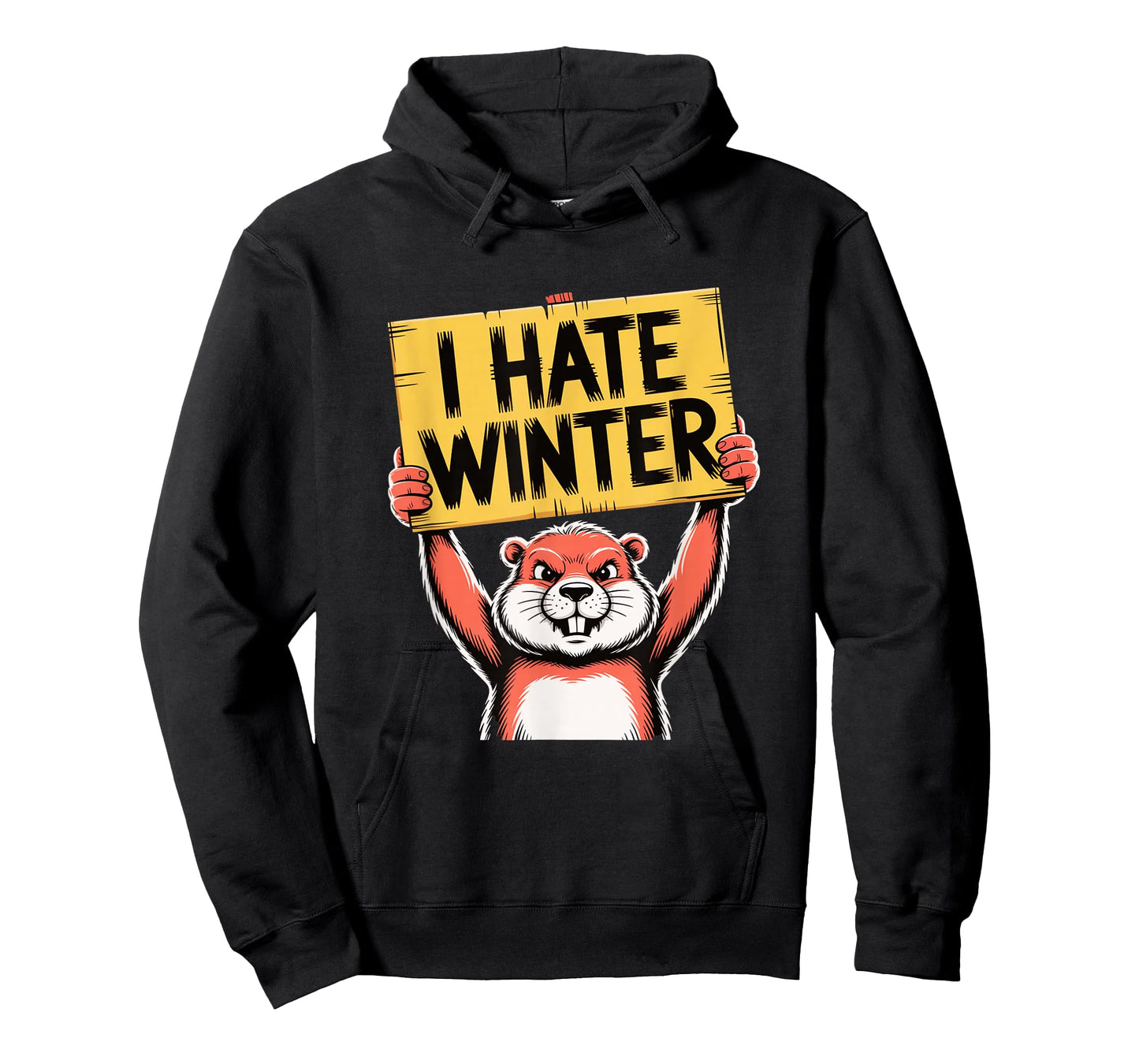 Groundhog I Hate Winter Grumpy Anti Cold Weather T-Shirt