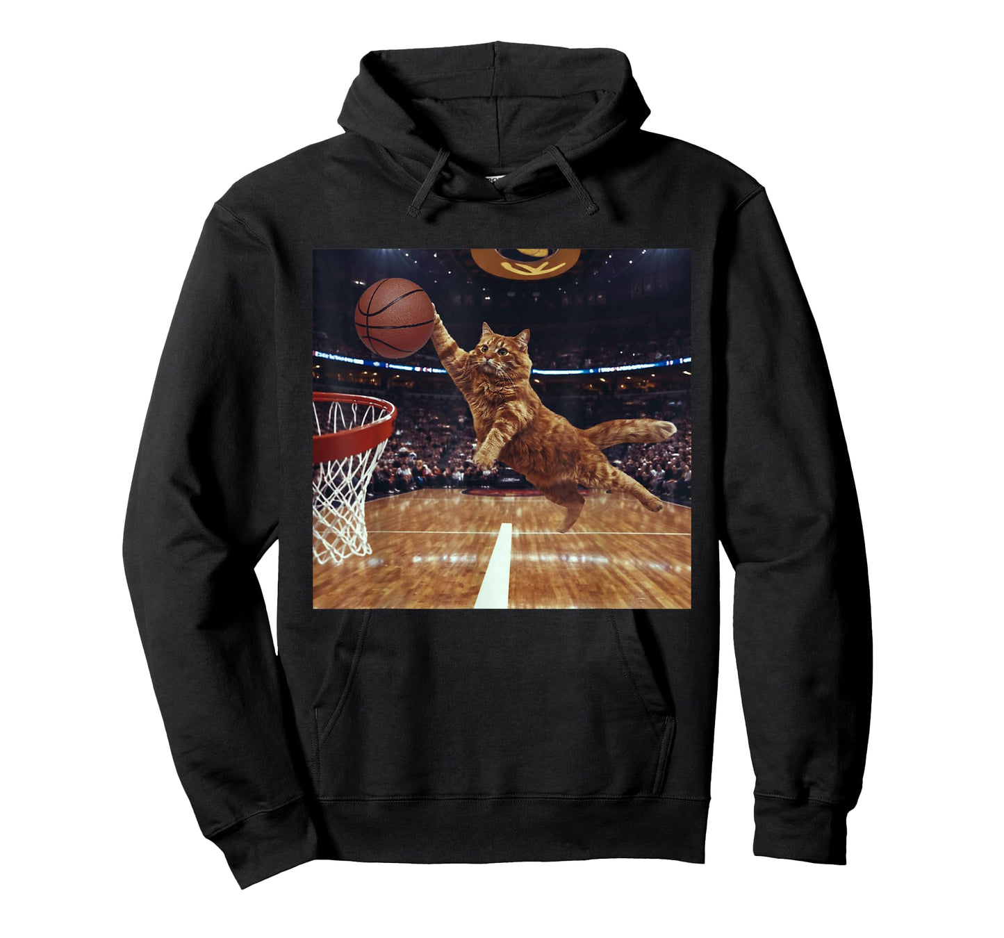 Cat Dunking Basketball Funny Meme Animal Lover Joke T-Shirt