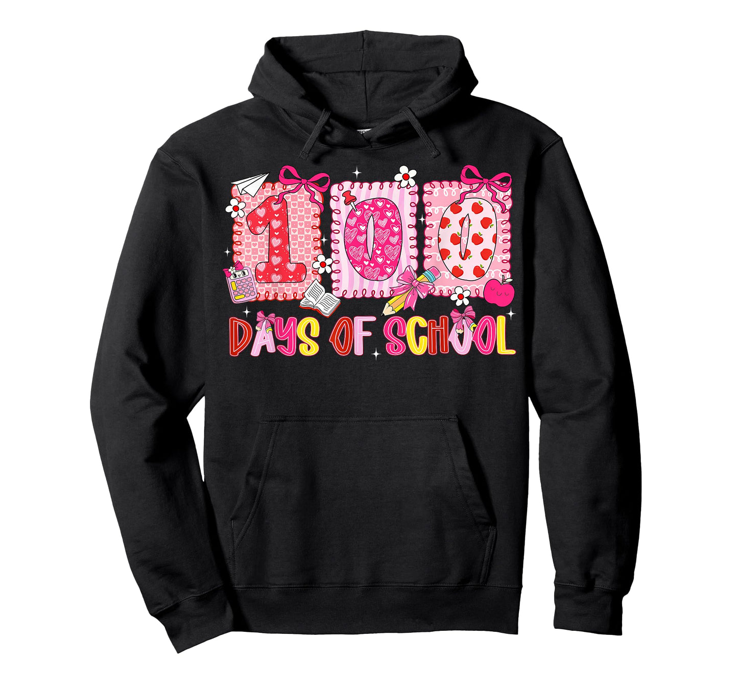 Preppy 100 Days of School 100th Day Coquette Bow Teacher Kid T-Shirt