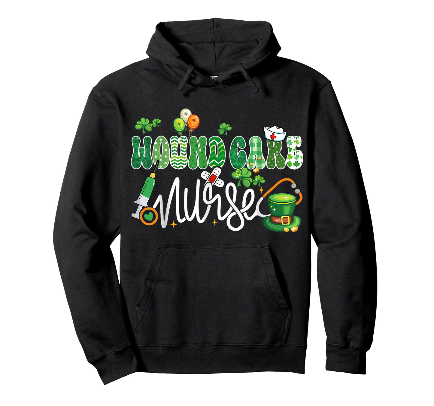 Wound Care Nurse Stethoscope Lucky Shamrock St Patricks Day T-Shirt