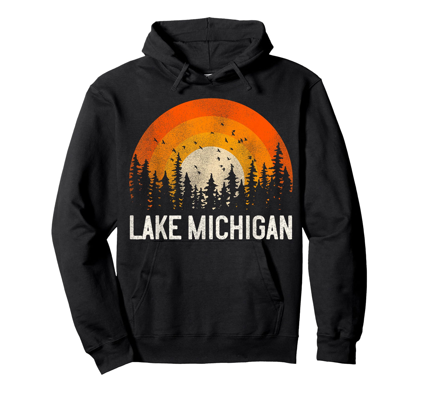Lake Michigan - Vintage Men Women 70s 80s Graphic Cool Retro T-Shirt