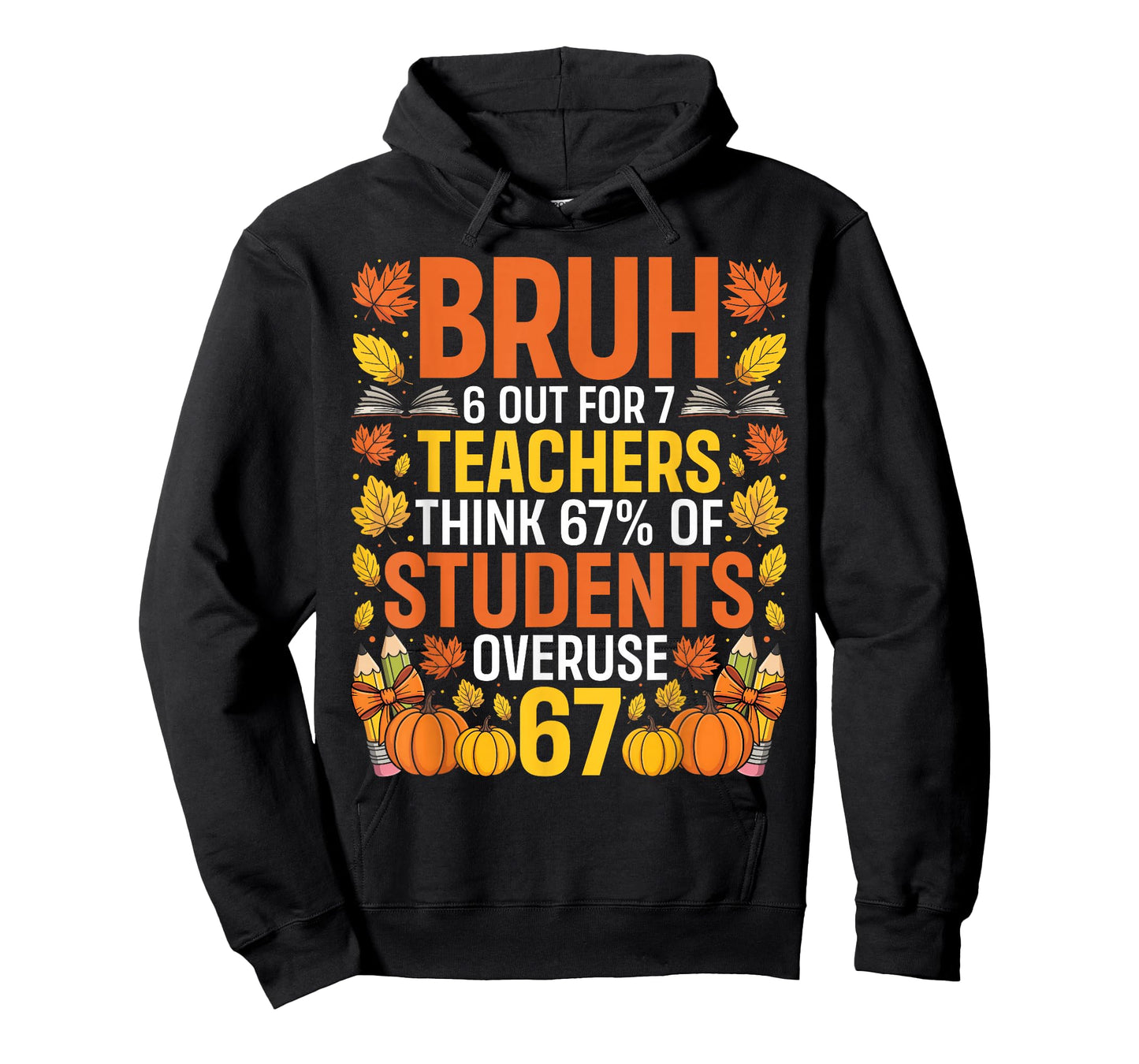 Bruh 6 Out of 7 Teachers Think 67% of Students Overuse 67 T-Shirt