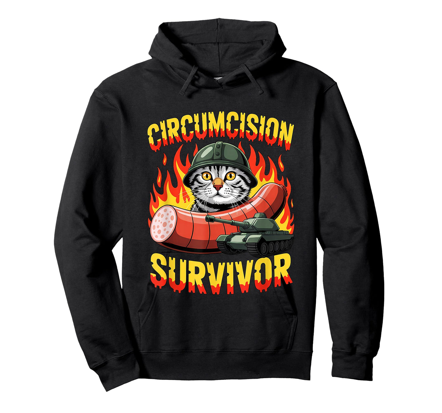Circumcision Survivor Funny Oddly Specific Cat Meme Humor T-Shirt