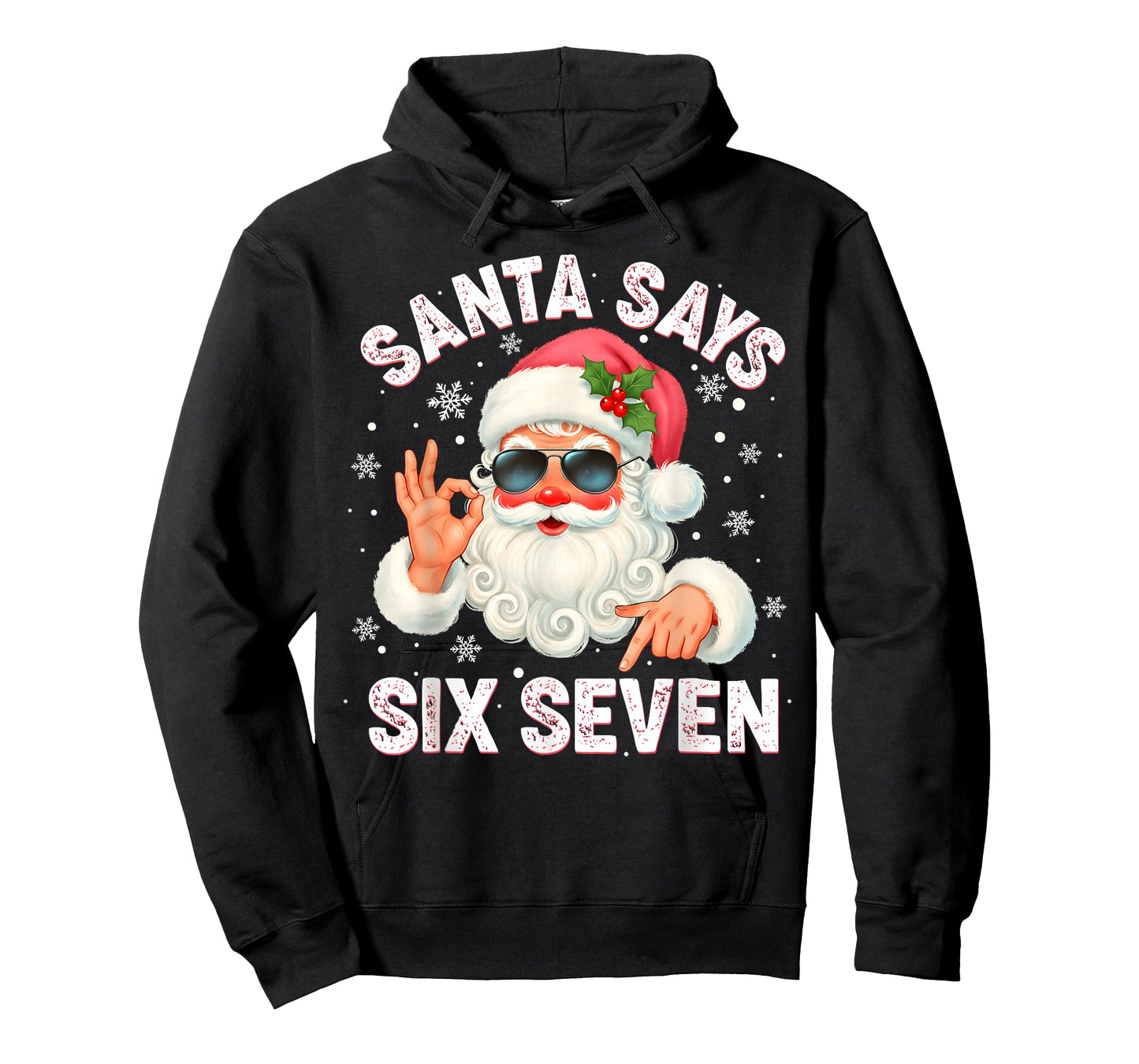 Christmas Santa Says 6 7 Six Seven Gen Z Alpha Meme Slang T-Shirt