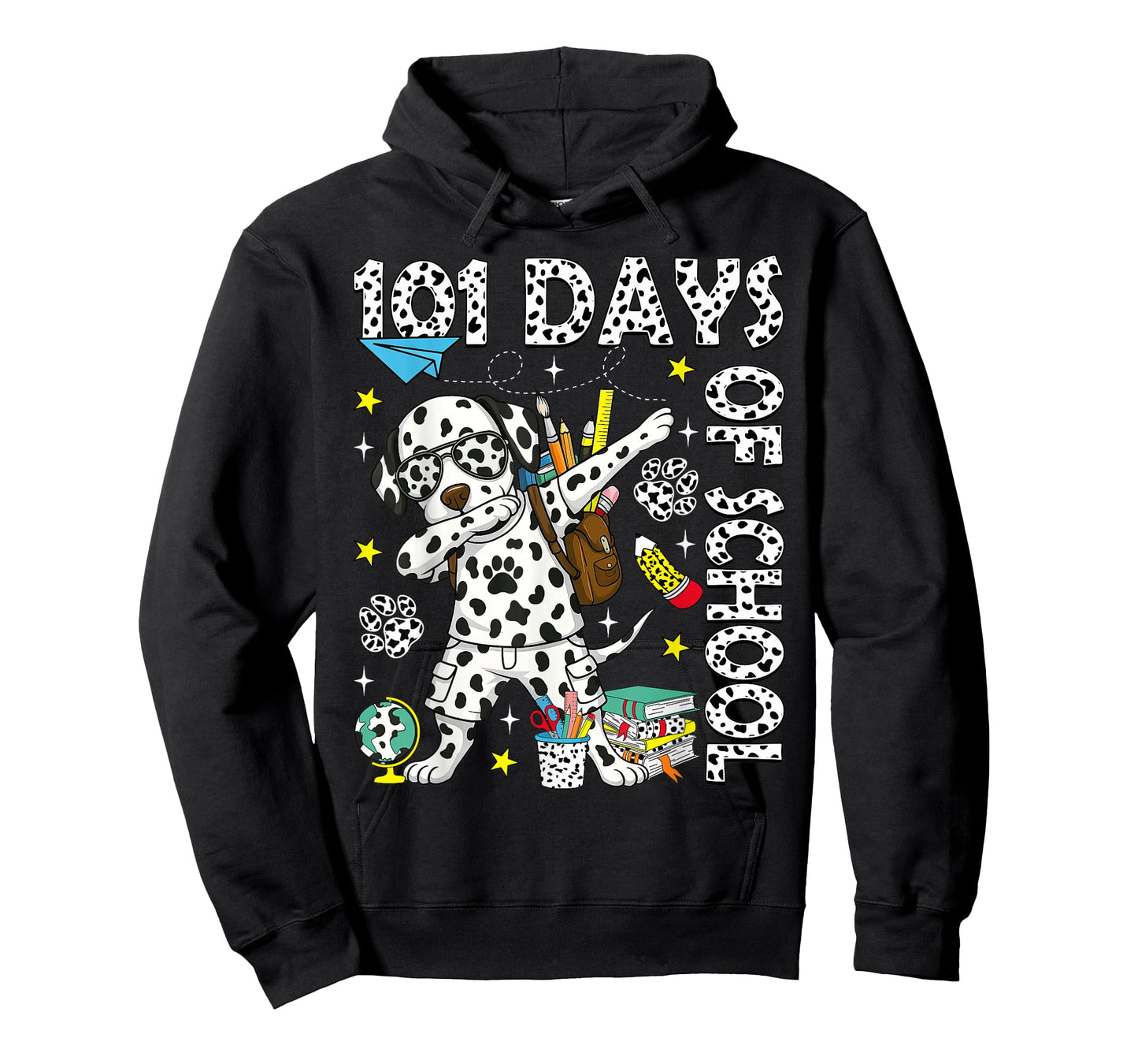 100 Days of School Dabbing Dalmatian Dog Teachers Boys Kids T-Shirt