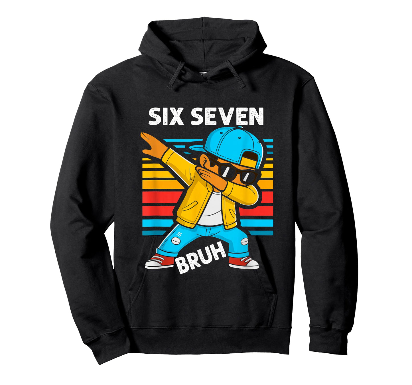 Dabbing Six Seven Bruh 67 Meme 6 7 Numbers Funny Boys Kids T-Shirt