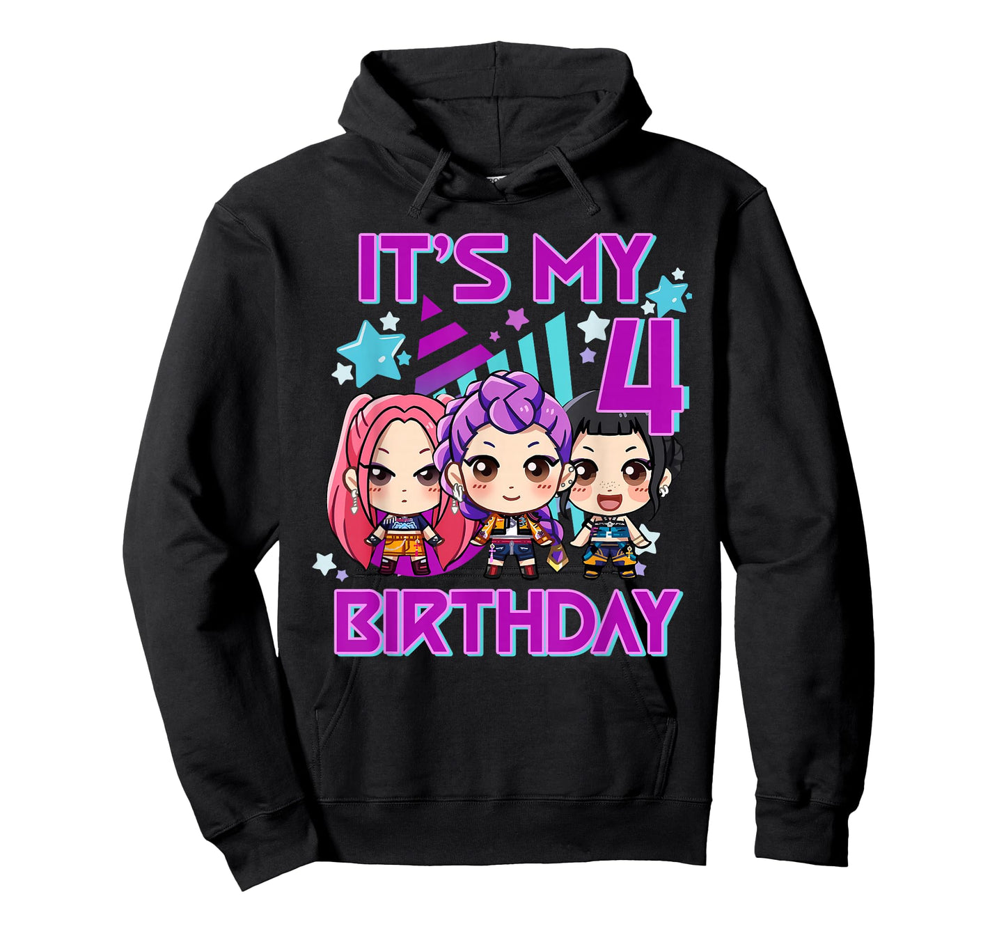 4 Years Old Birthday K pop Kids 4th Birthday Girls K-pop T-Shirt