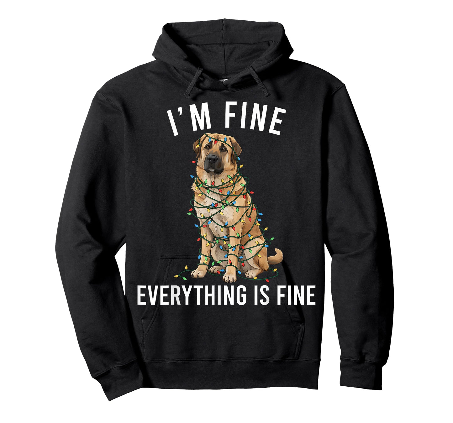 Anatolian Shepherd Christmas I'm Fine Everything is Fine T-Shirt