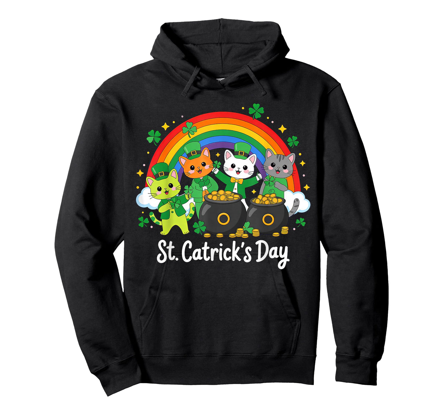 St Patricks Day Cats Catricks Saint Pattys T-Shirt