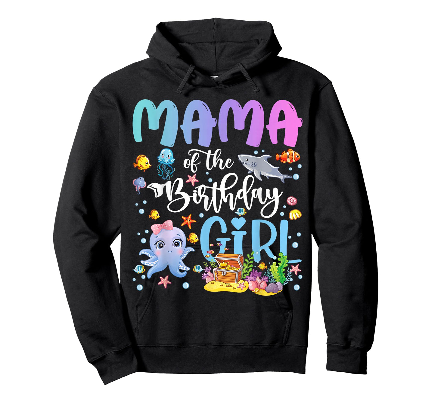 Mama of The Birthday Girl Sea Fish Ocean Aquarium T-Shirt