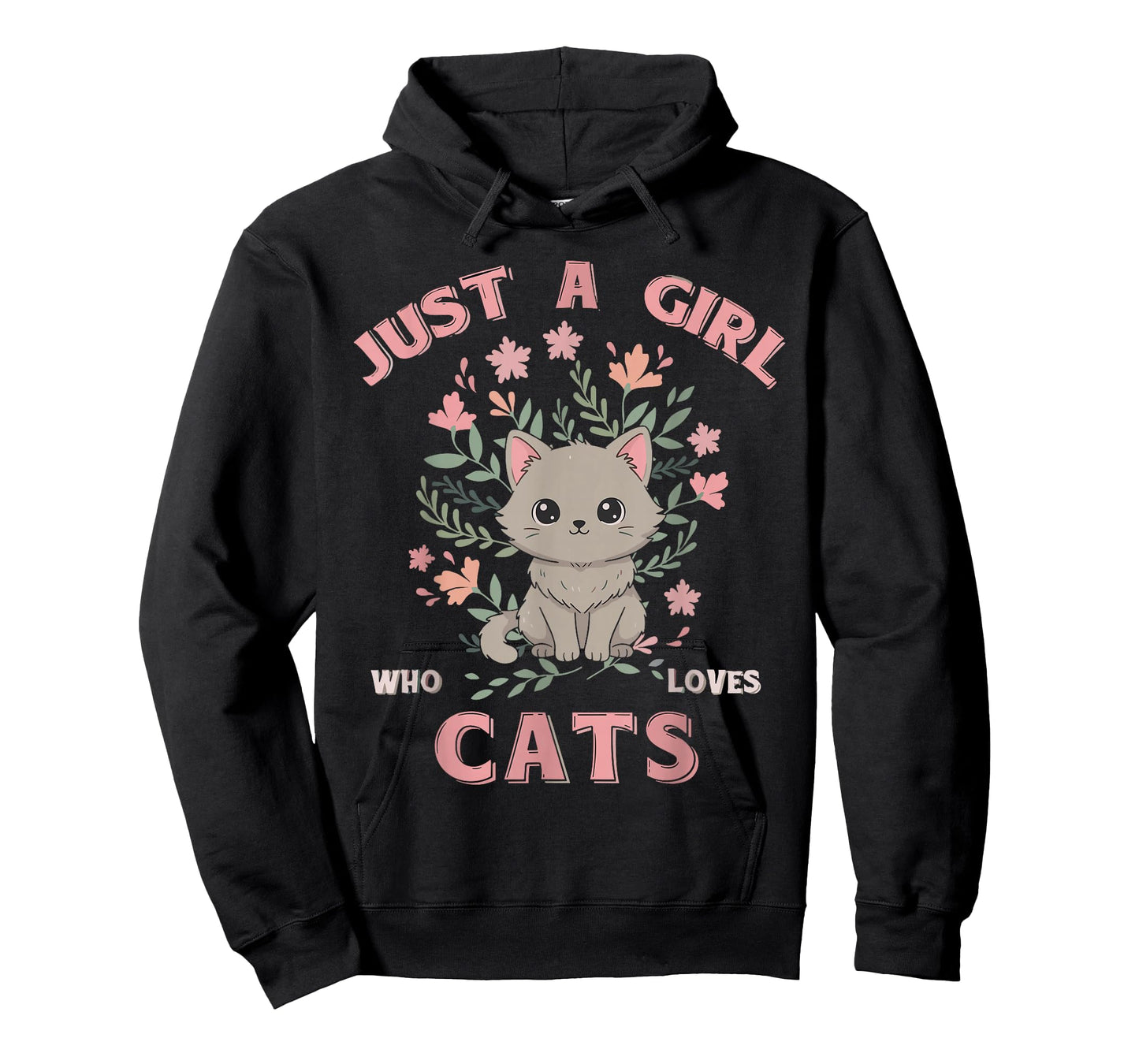 Just A Girl Who Loves Cats Cute Cat Lover Girls Kids T-Shirt