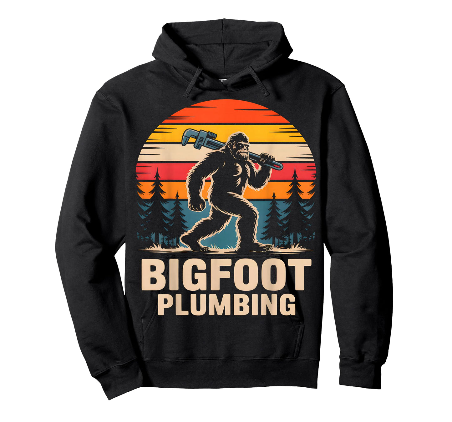 Bigfoot Plumbing Retro Funny Plumber T-Shirt