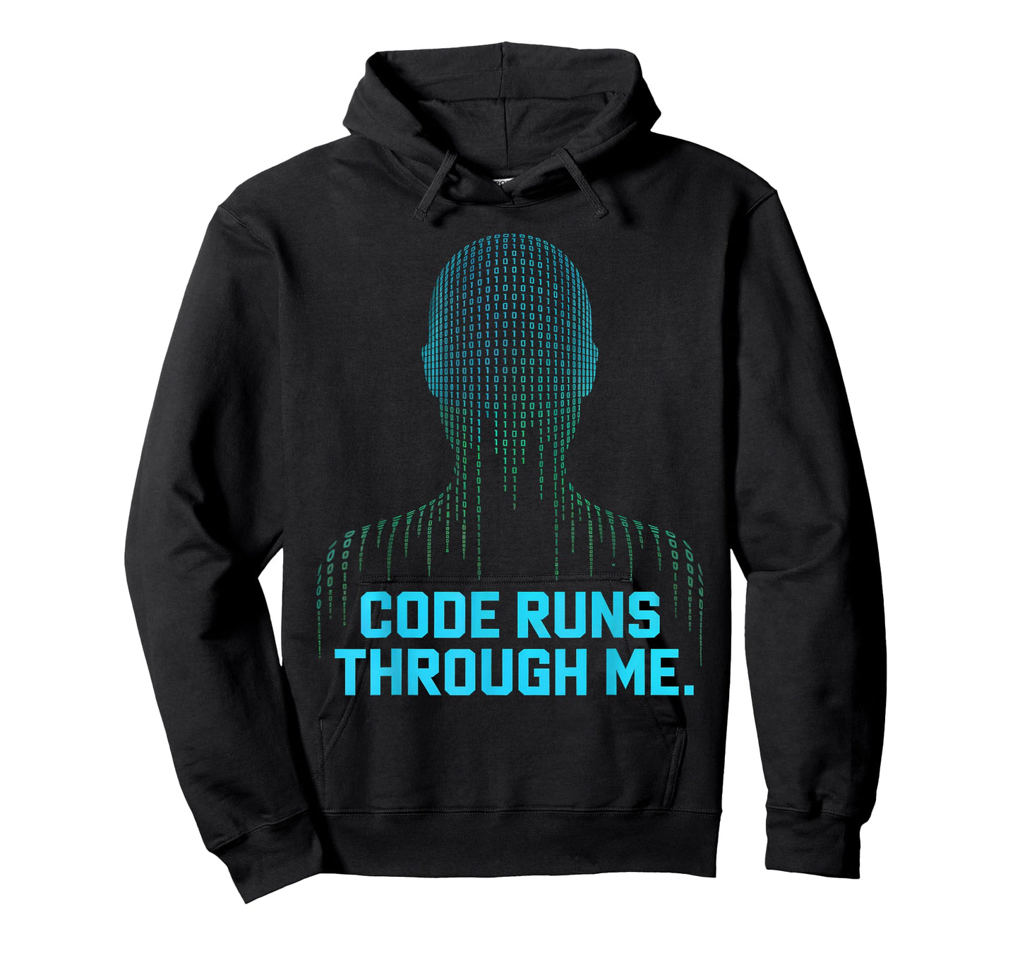 Code Runs Through Me Cool Programmer Binary Code Design T-Shirt