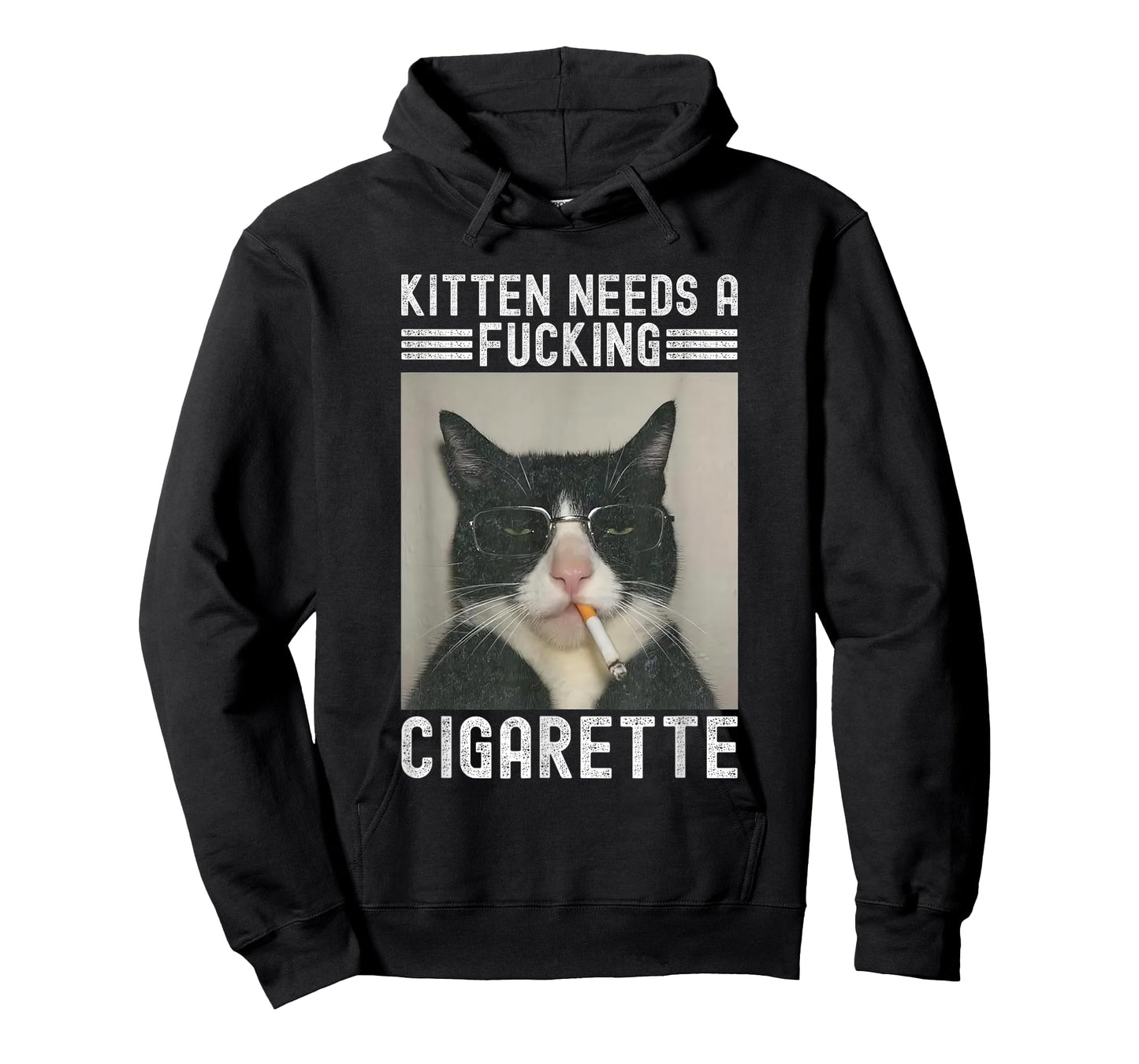 Kitten Needs A Fucking Cigarette Funny Cat Lover T-Shirt