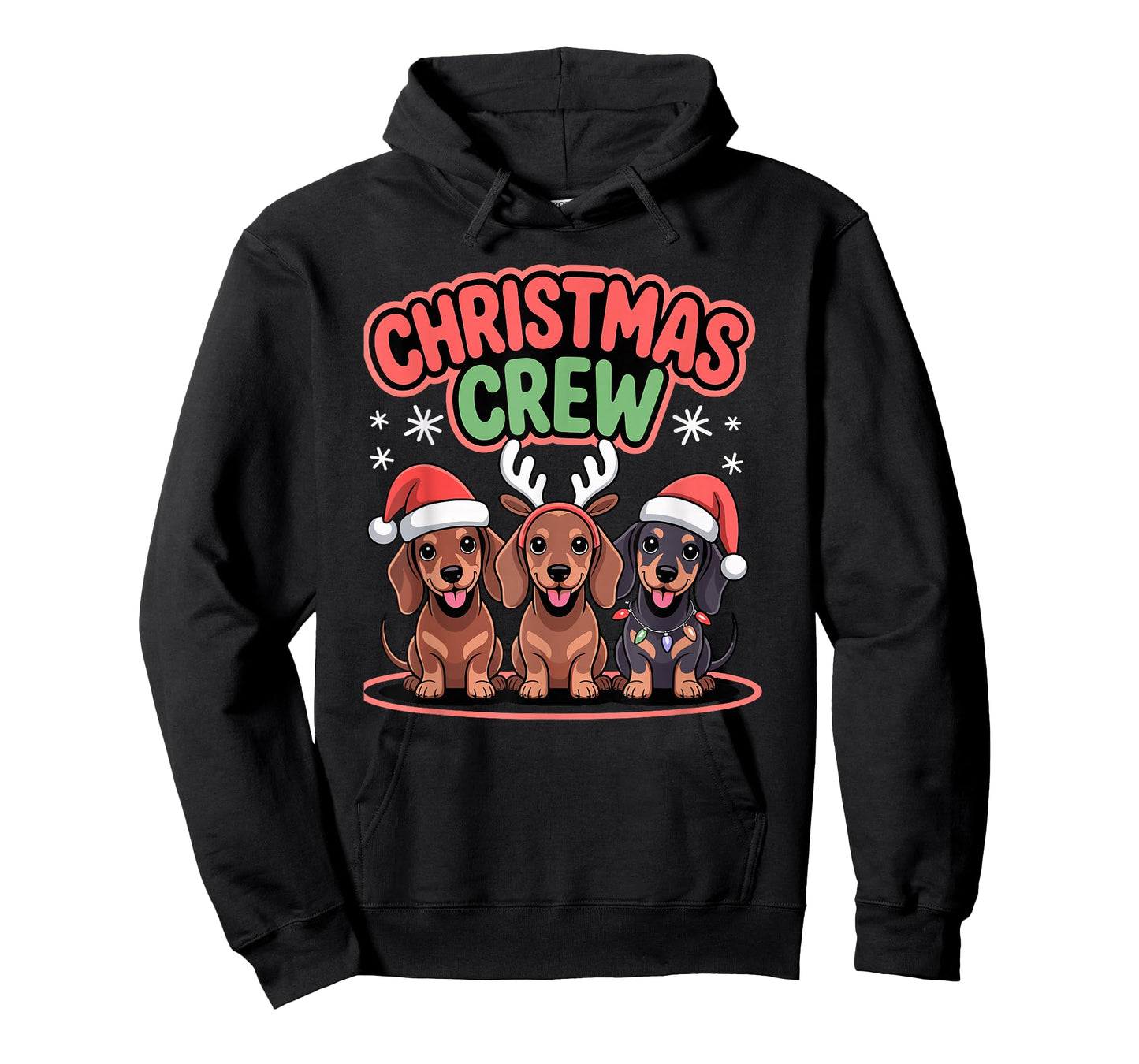 Christmas Crew Xmas Sausage Wiener Funny Christmas Dachshund T-Shirt