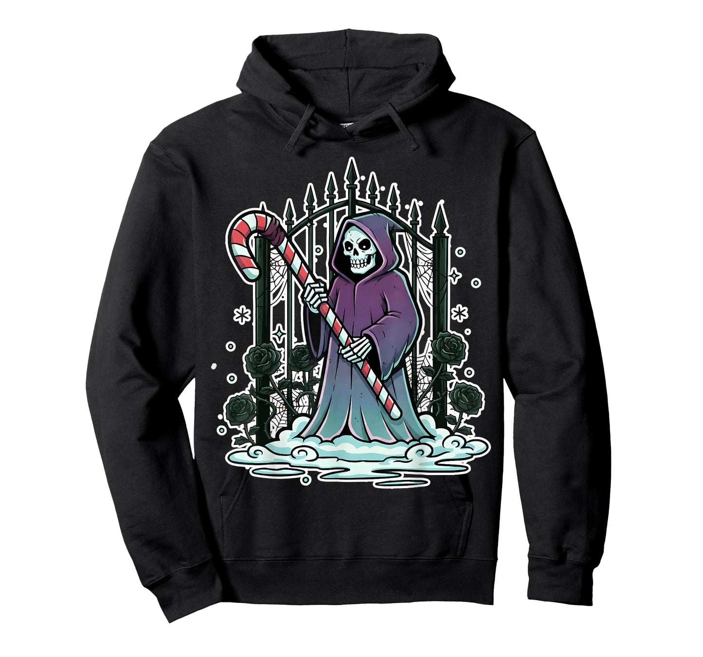 Gothic Skeleton Creepy Goth Christmas Dark Xmas Humor T-Shirt