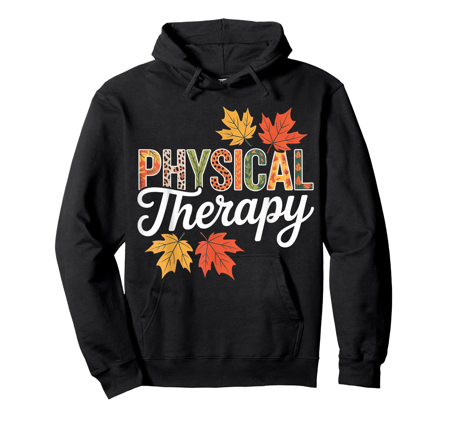 Physical Therapy Fall Leaves Thanksgiving Autumn T-Shirt