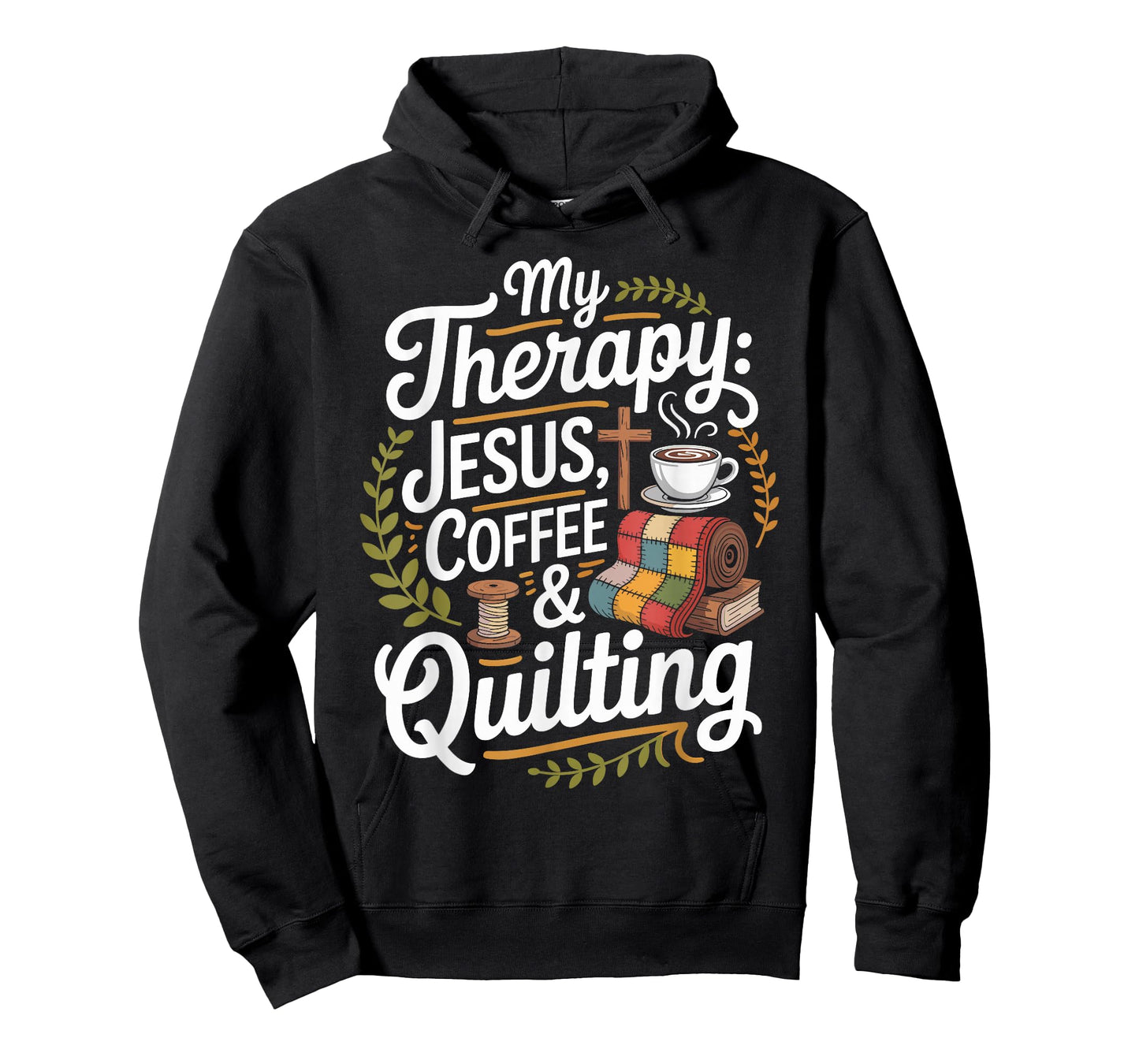 My Therapy Jesus Coffee and Quilting Christian Grandma T-Shirt