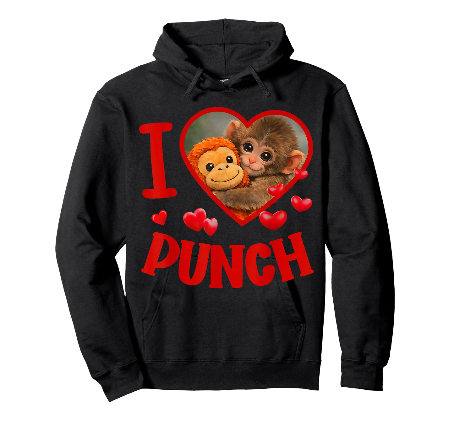 I Love Punch Cute Baby Monkey Punch T-Shirt