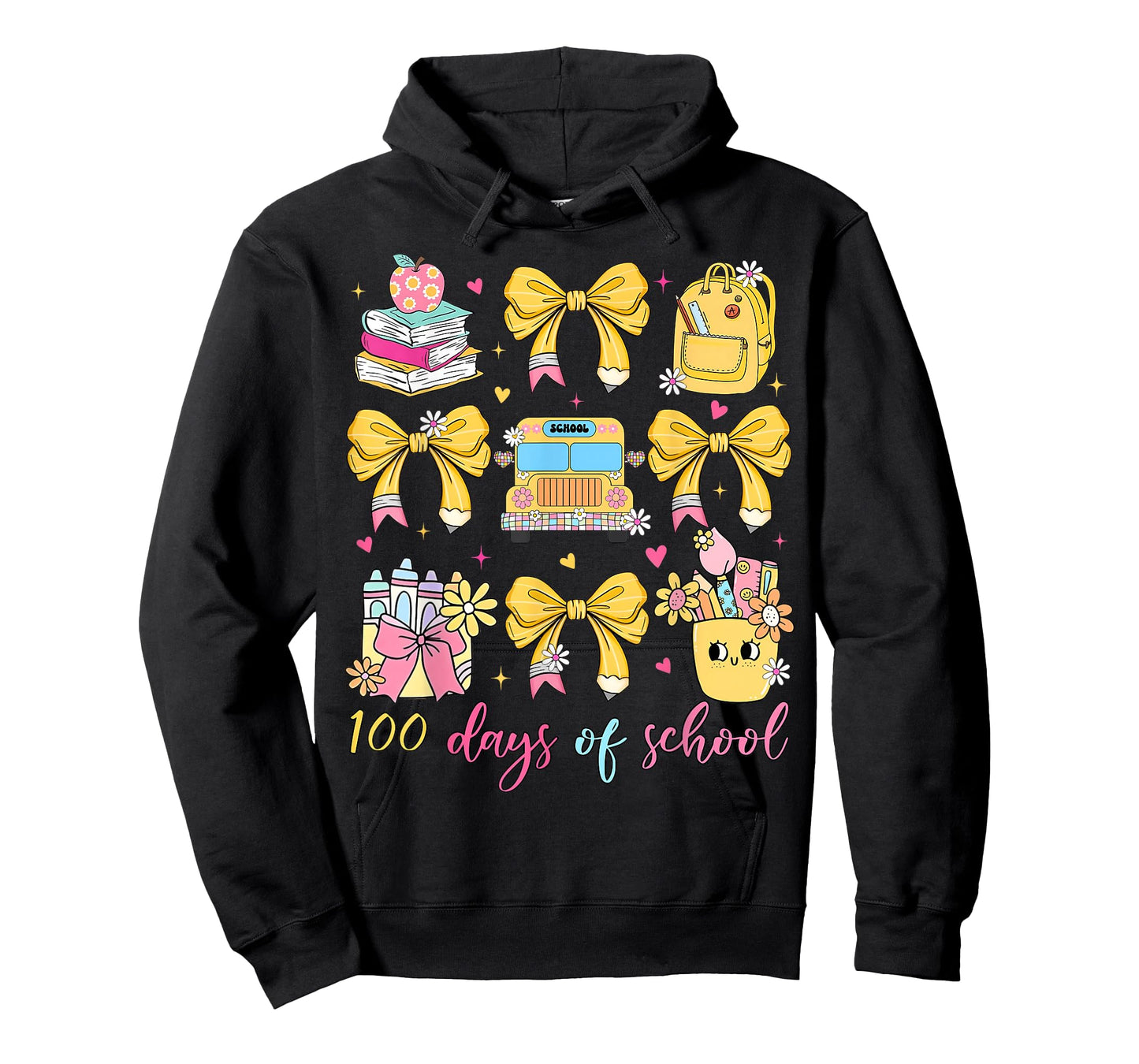 Coquette Bow 100th Day of School 100 Days Teacher Girls T-Shirt