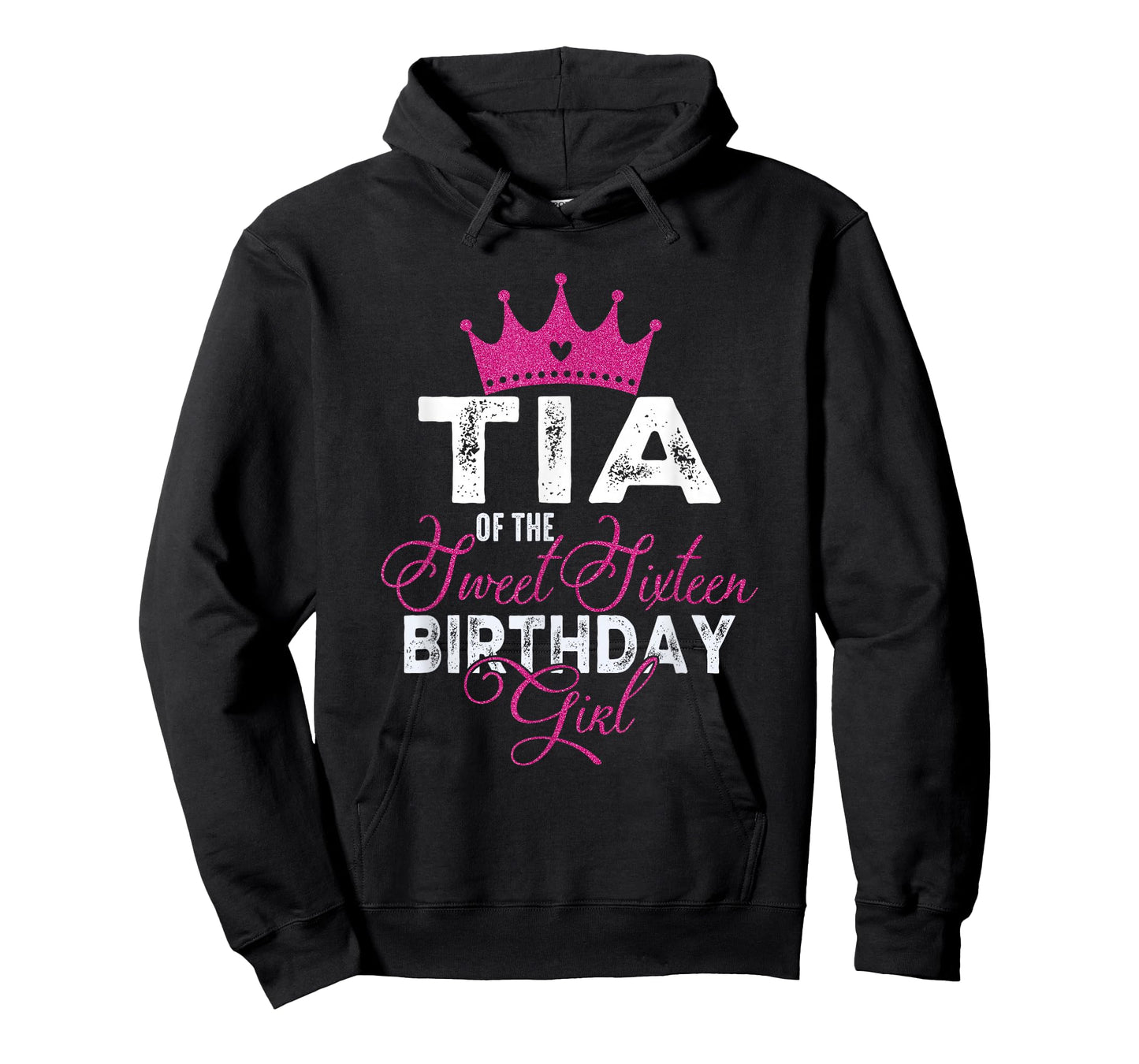 Tia of The Sweet Sixteen Bday Girl 16th Pink Crown T-Shirt