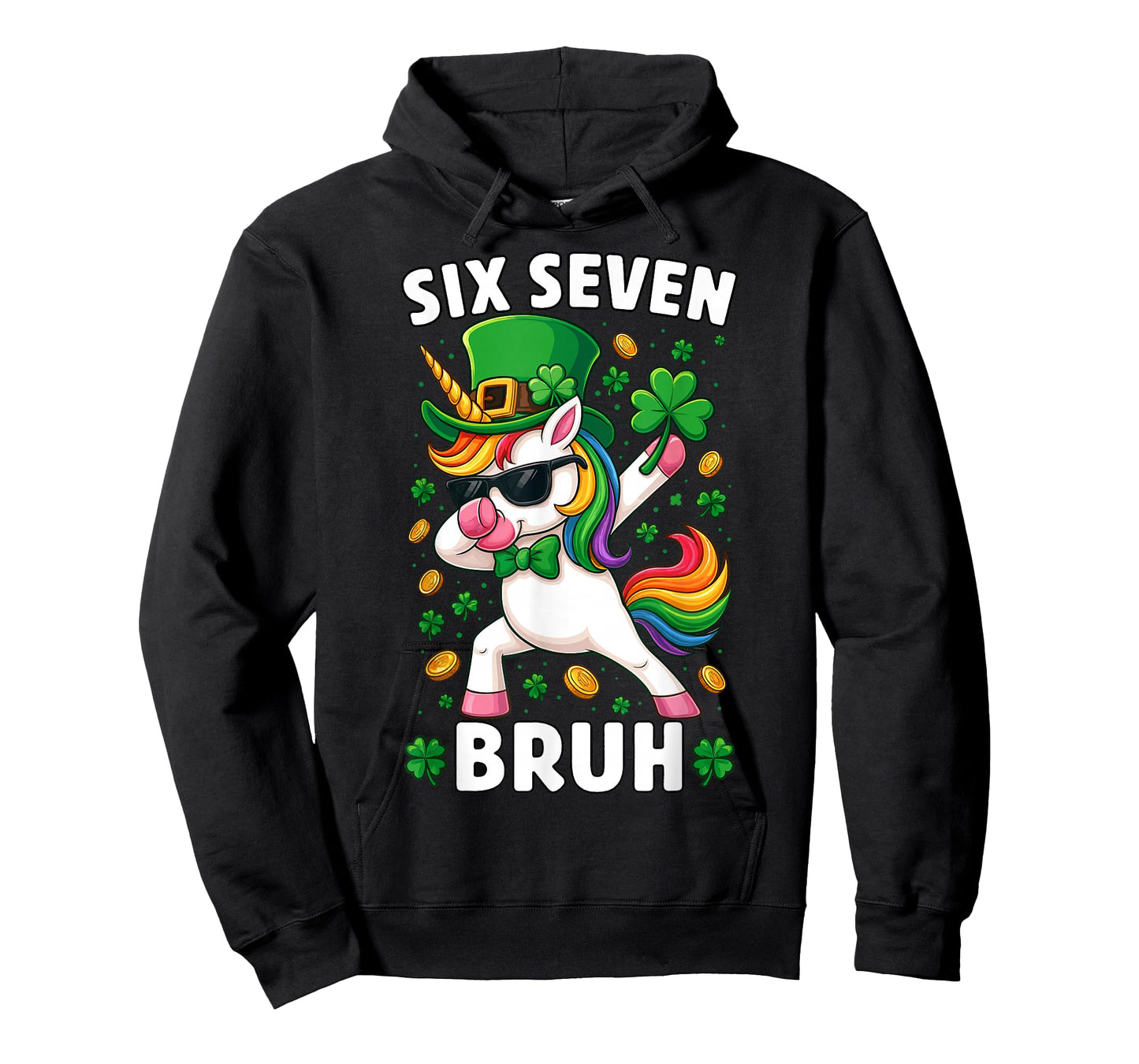 Funny Unicorn 67 Six Seven Bruh 6 7 St. Patrick's Day T-Shirt