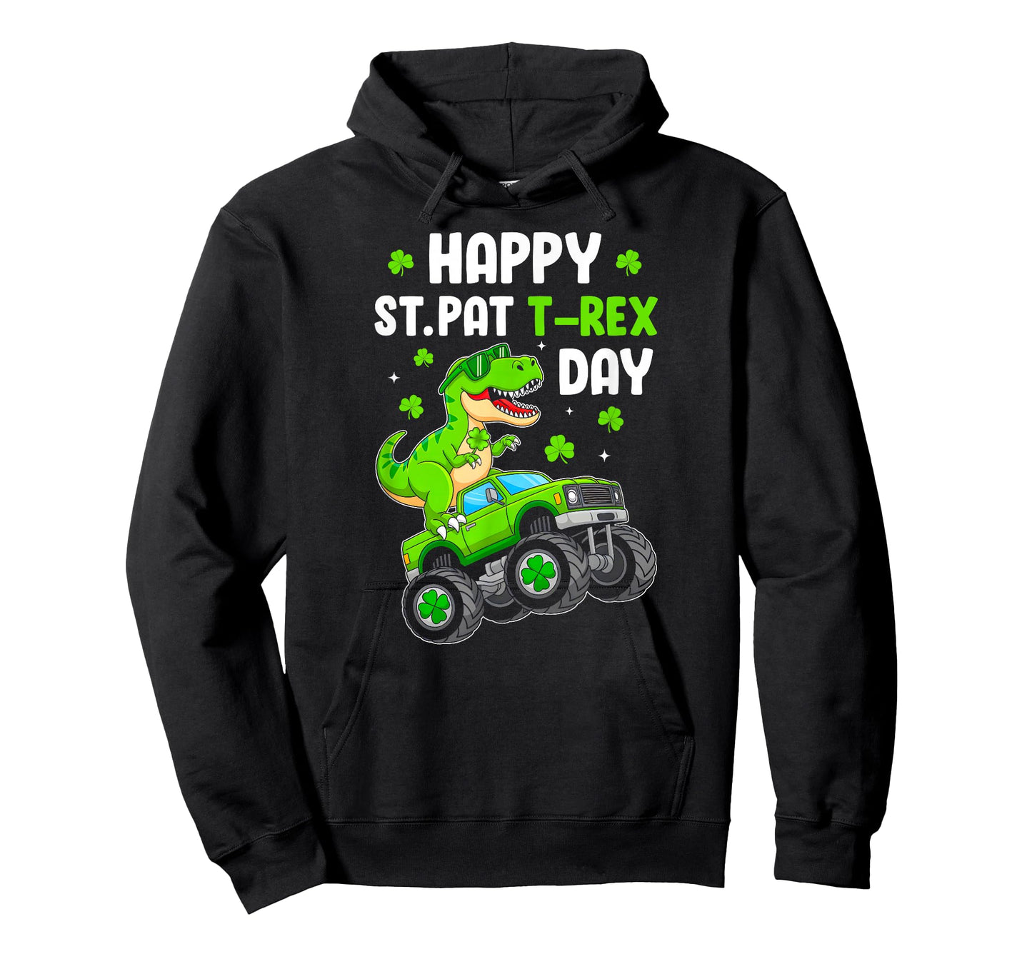 Happy St Pat-Rex Dinosaur St Patricks Day Monster Truck Boys T-Shirt