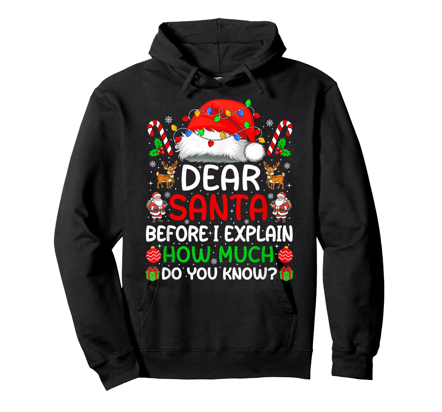 Dear Santa Before I Explain How Much Do You Know Christmas T-Shirt