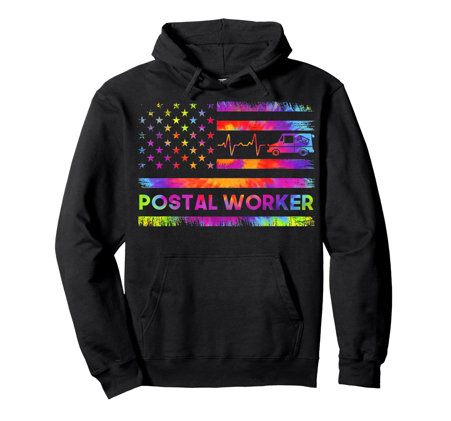 Postal Worker Tie Dye Proud Mail Carrier Mail Lady Patriotic T-Shirt