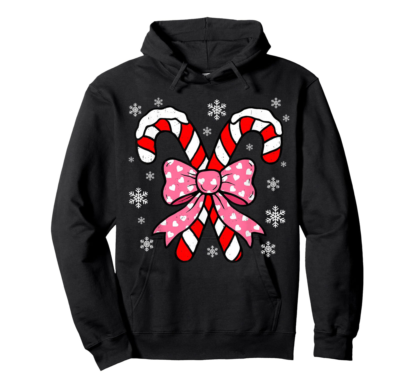 Candy Cane Christmas Season Retro Coquette Bow Xmas Holiday T-Shirt