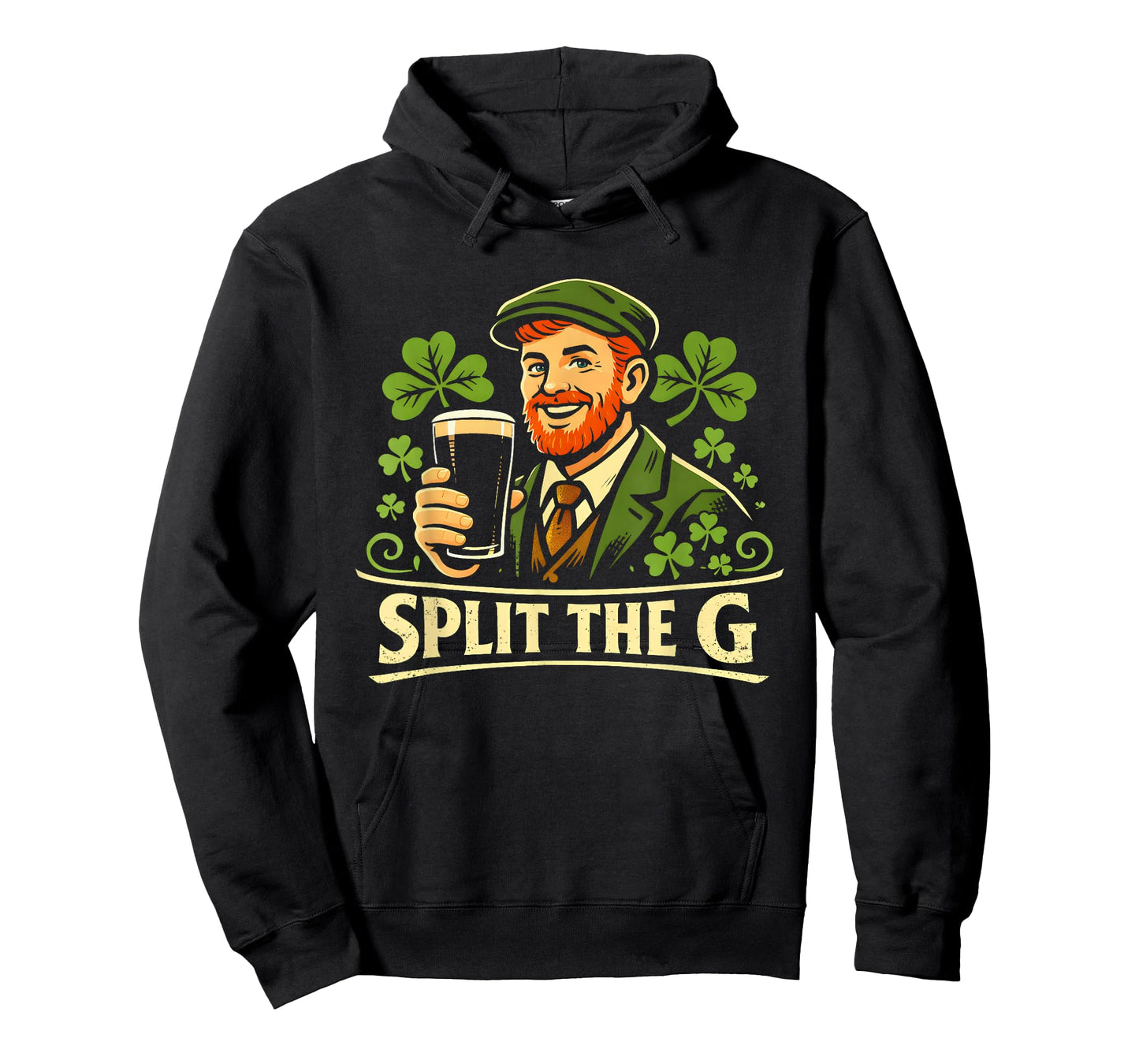 Split The G Tee St Patricks Day Irish Beer Ireland Graphic T-Shirt