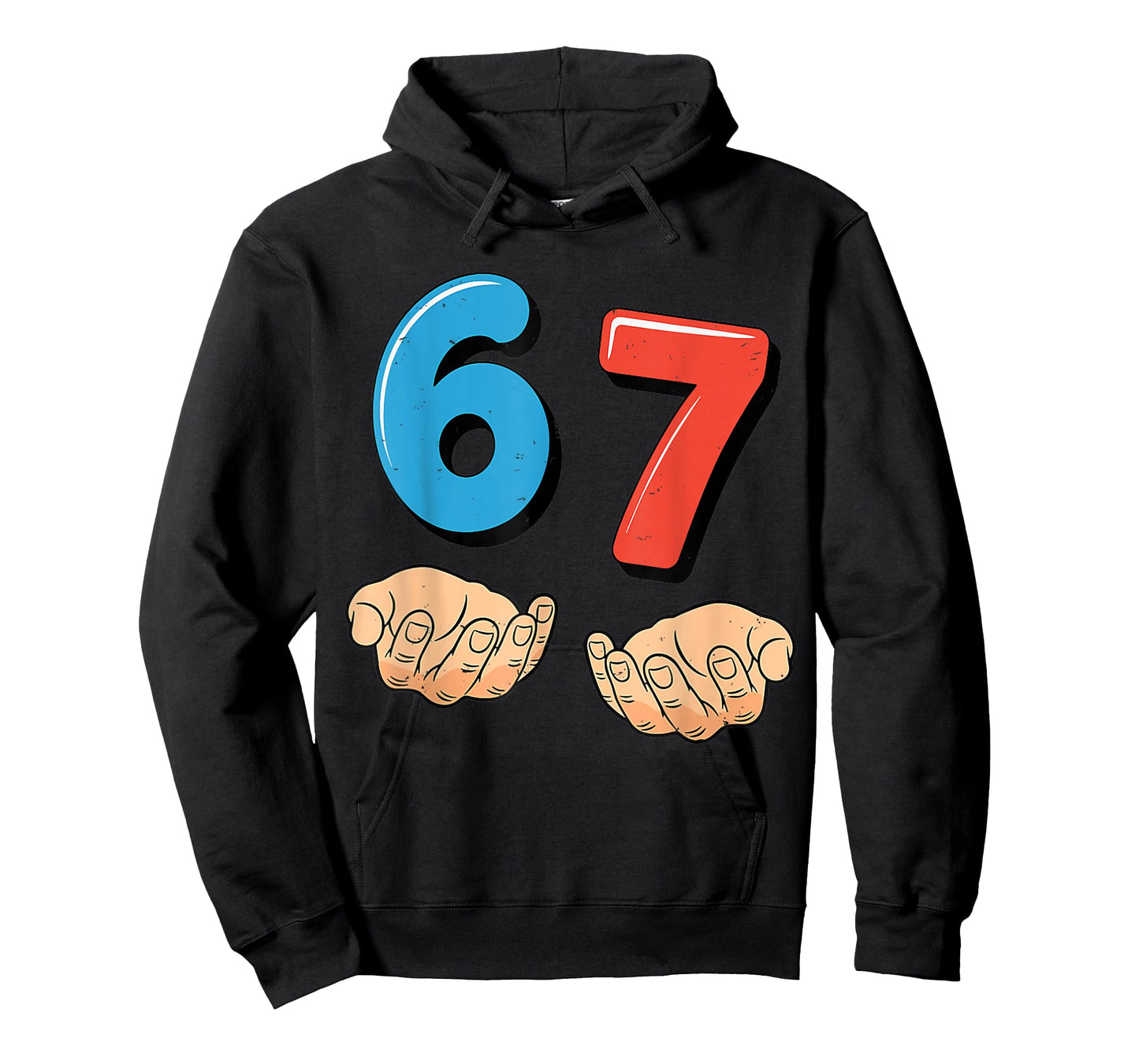 Funny Six Seven 6 7 Meme Gen Alpha Slang 67 Hands 67 Costume T-Shirt
