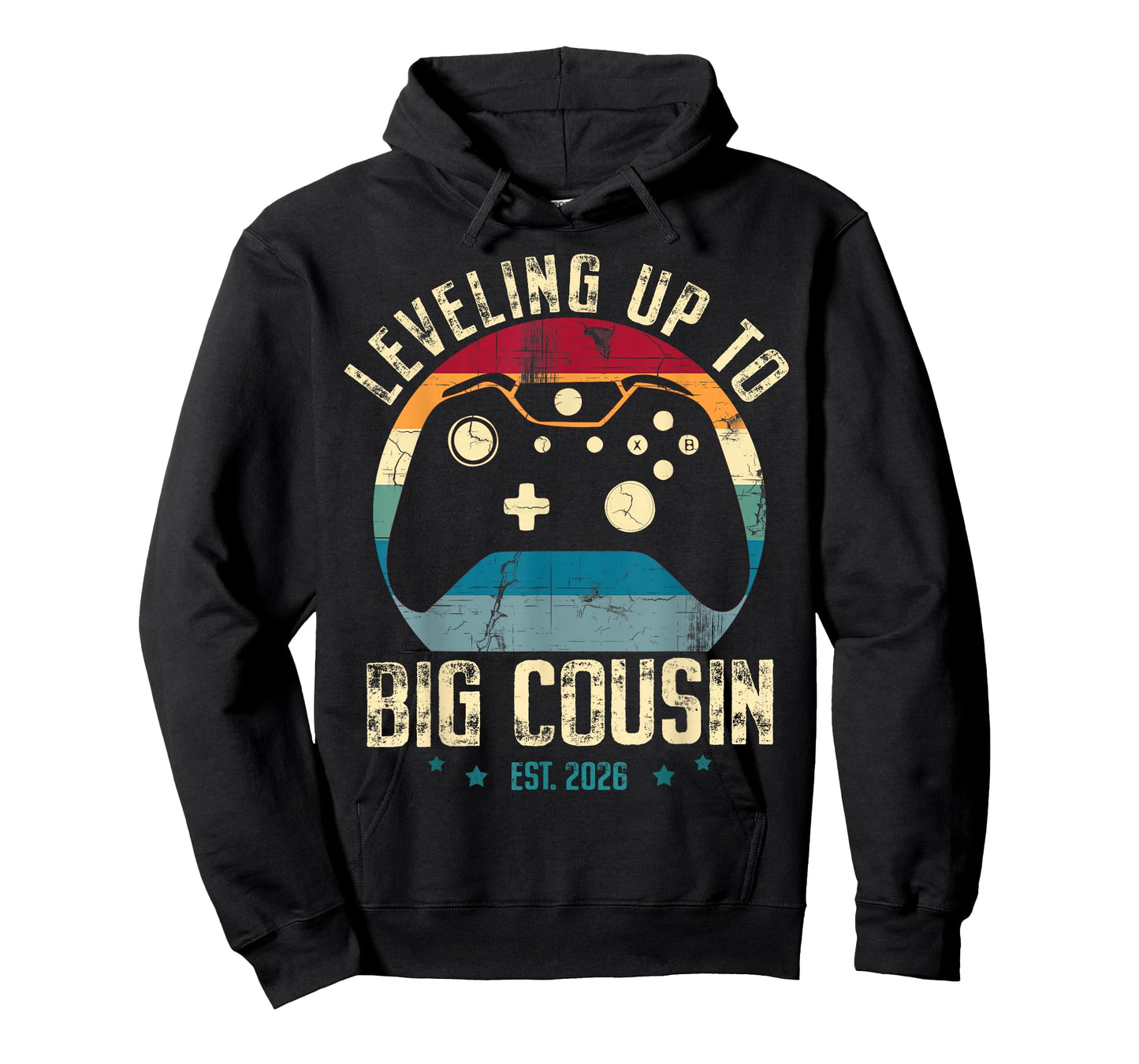 Leveling Up to Big Cousin 2026 Promoted to Big Cousin Gamer T-Shirt