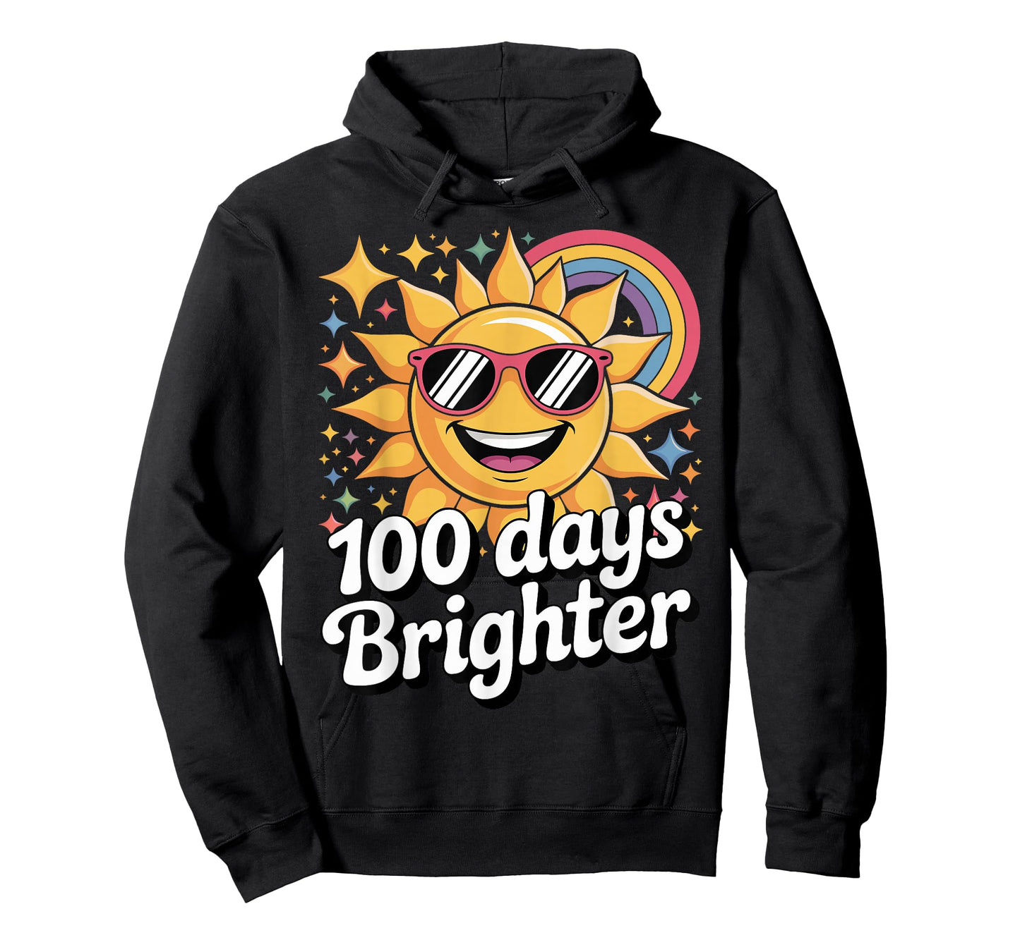100 Days Brighter Cute Rainbow Sunshine School Design T-Shirt