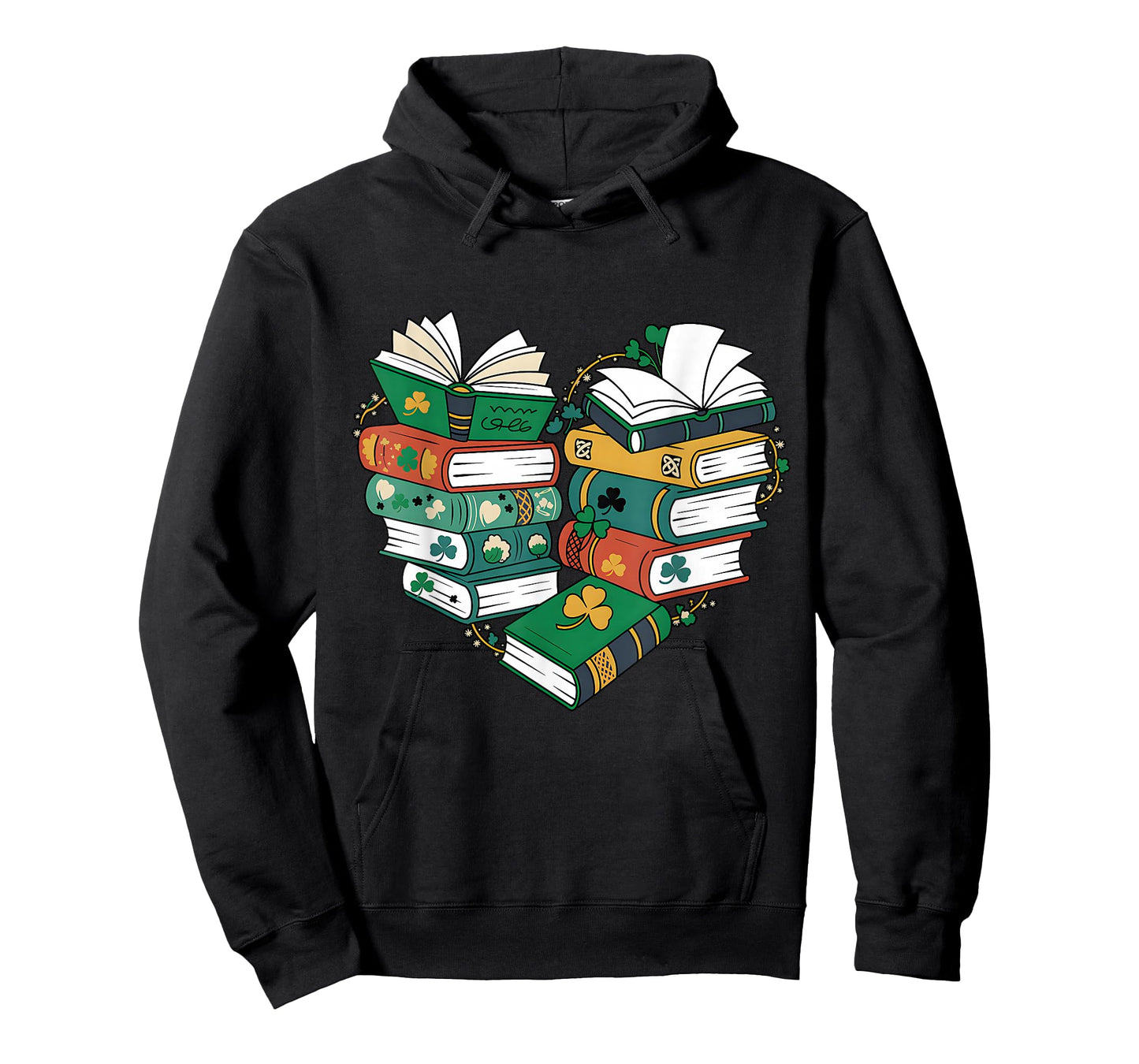 Book Lover Heart Shape Reading Librarian St Patrick Day T-Shirt
