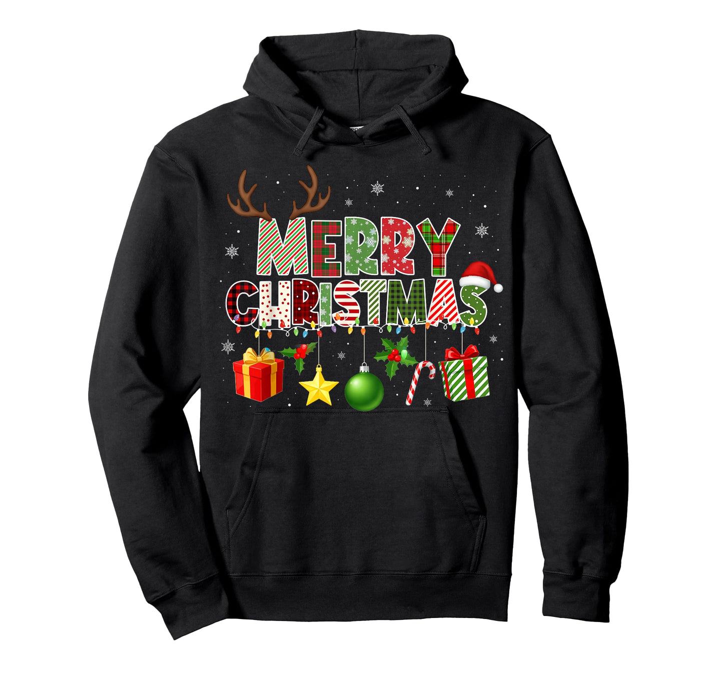 Merry Christmas Lights Xmas Holiday Family Men Women T-Shirt