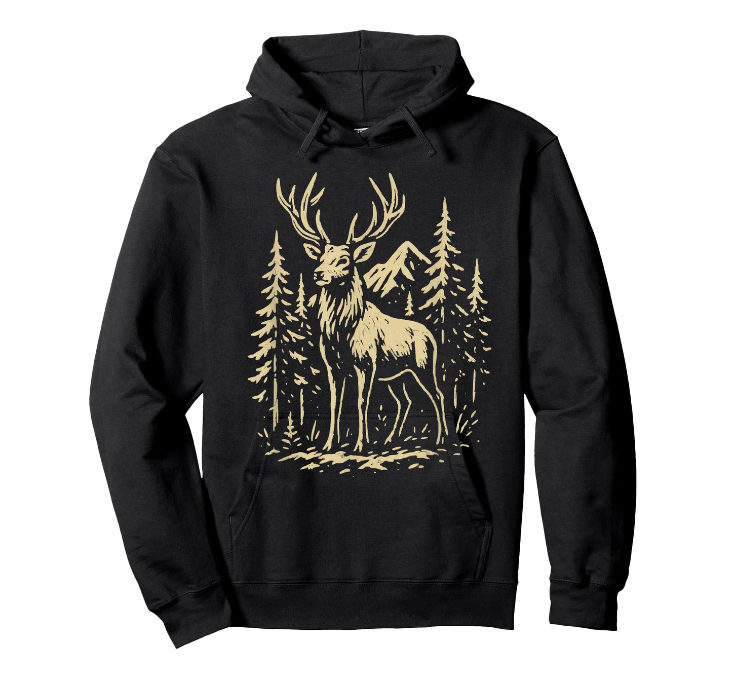 Majestic Red Deer Stag Hart Buck Rustic Wilderness Graphic T-Shirt