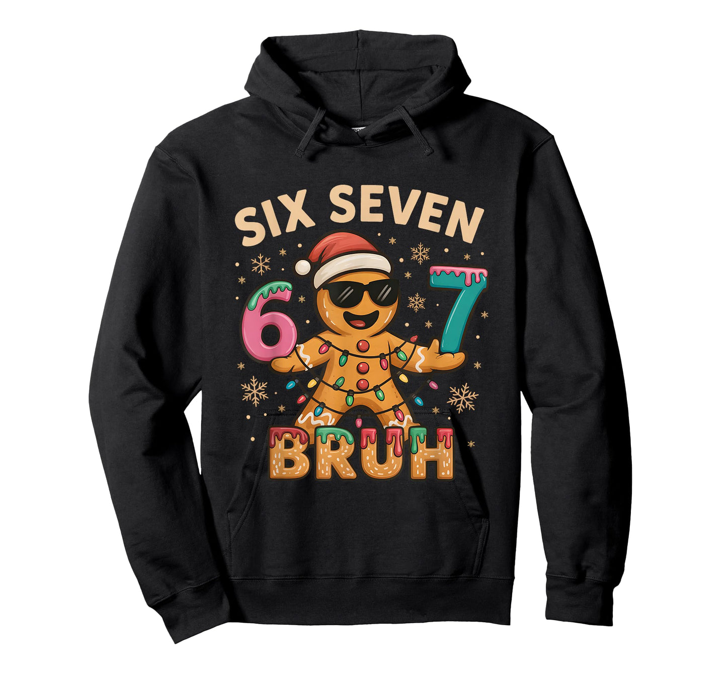 Bruh 67 Christmas Six Seven Gingerbreadman Boys 67 Christmas T-Shirt