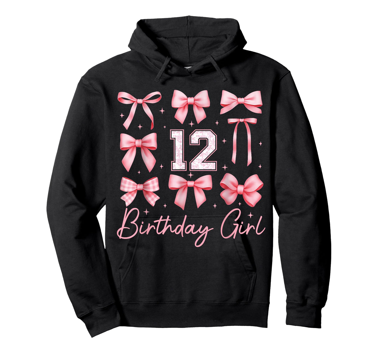 12th Birthday Girl Coquette Bow Floral Toile 12 Year Old T-Shirt
