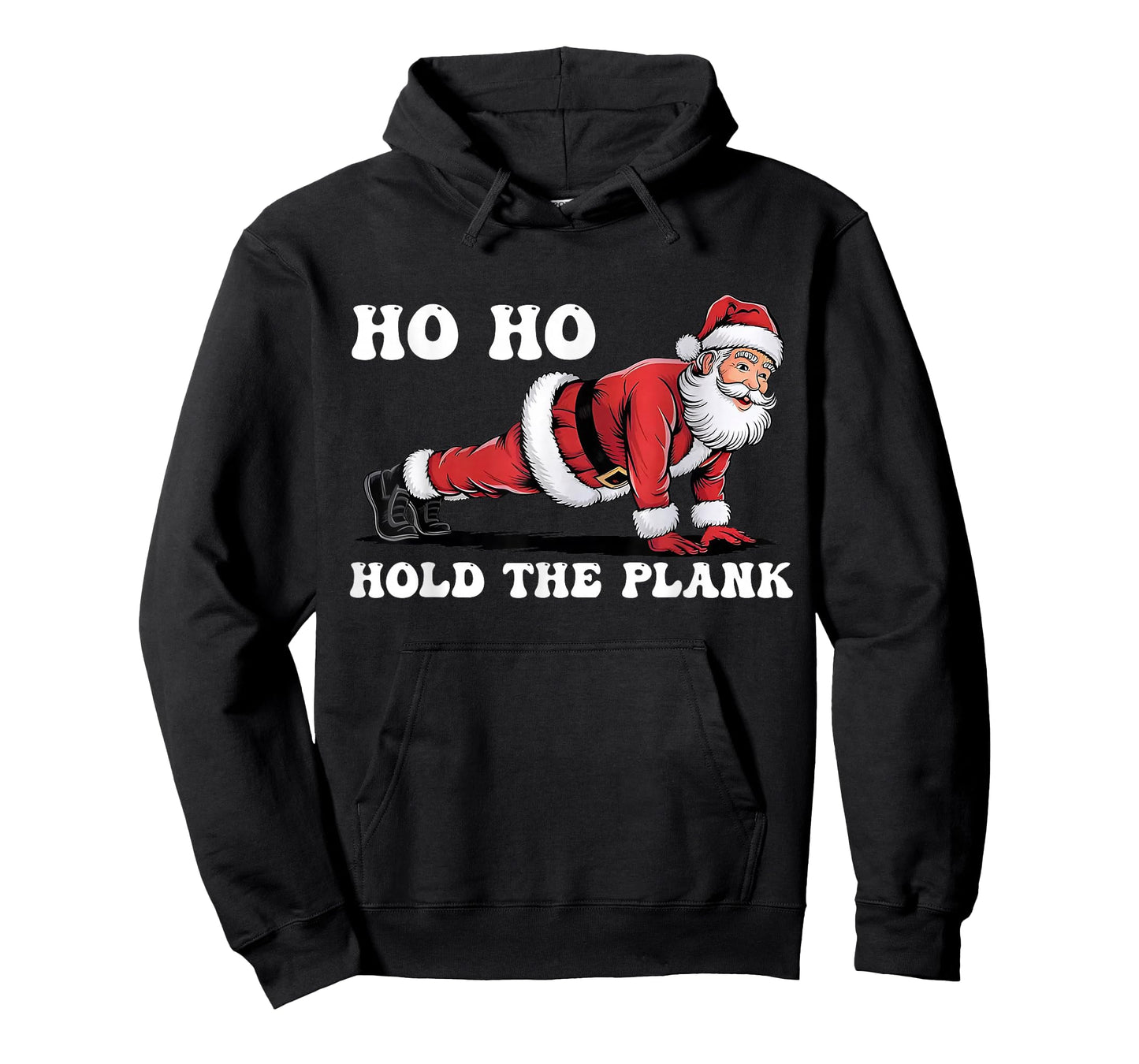 Ho Ho Hold The Plank Santa Workout Funny Christmas Gym T-Shirt